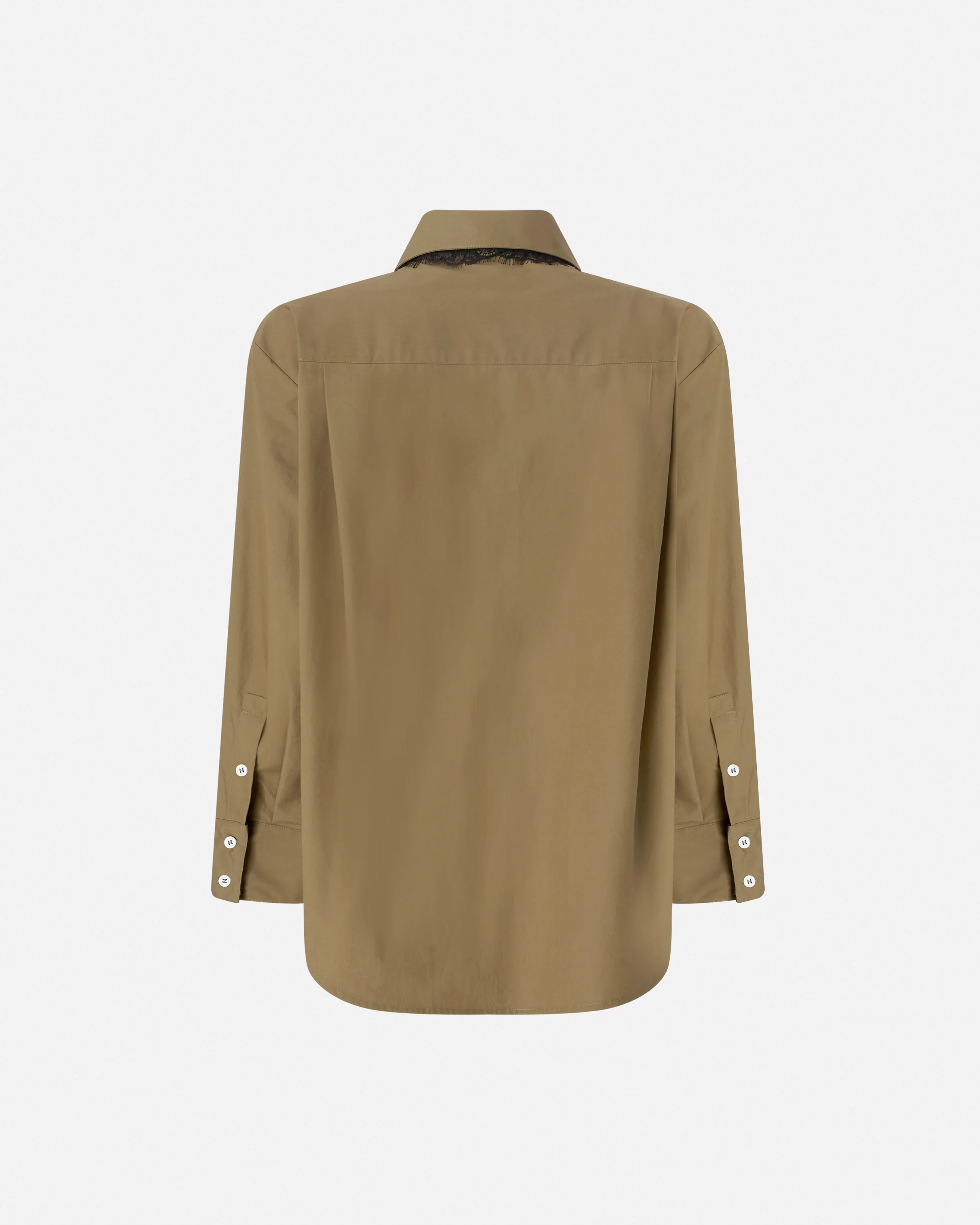 Poplin shirt with lace details - Image 6