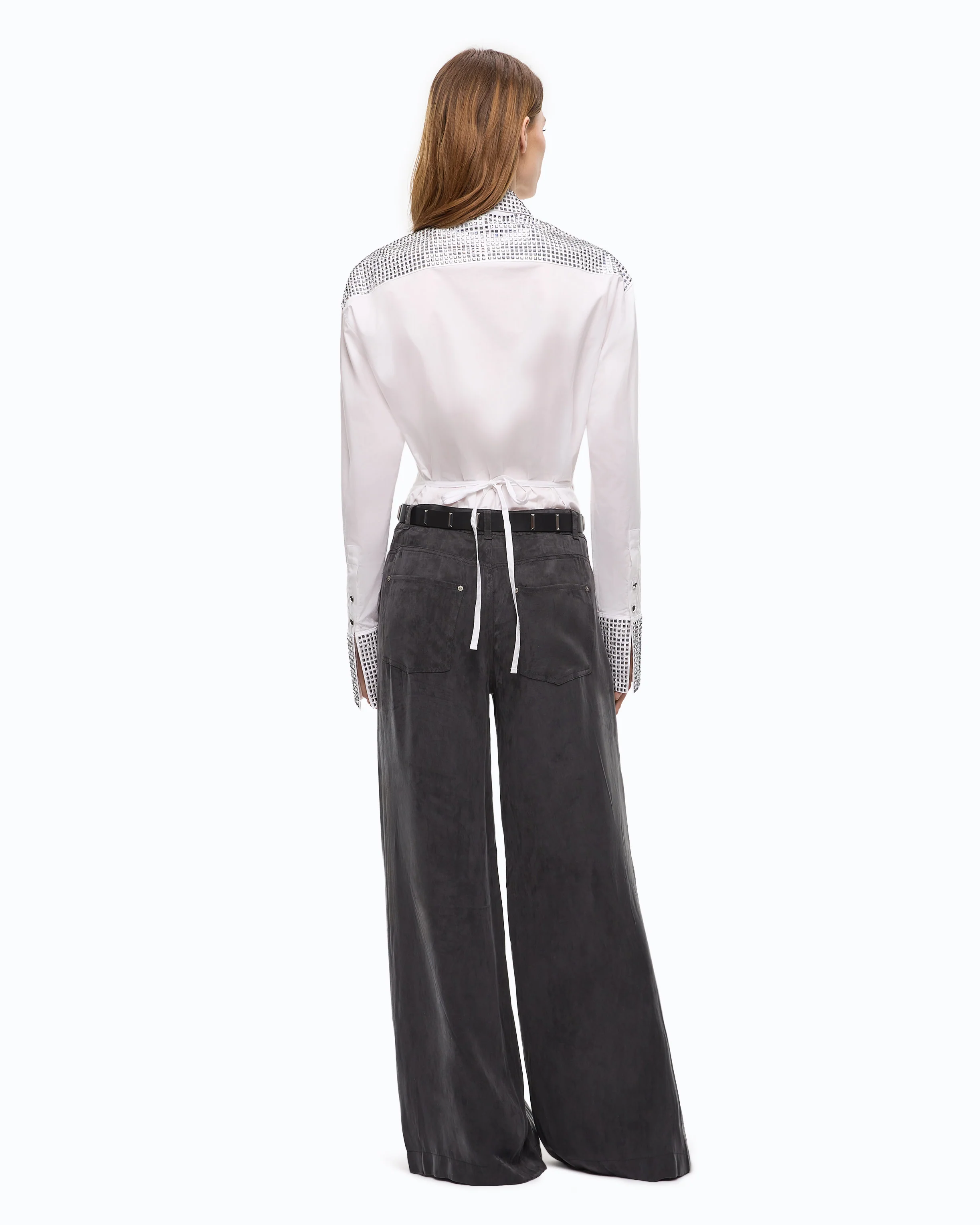 Poplin shirt with strass embellishments - Image 4