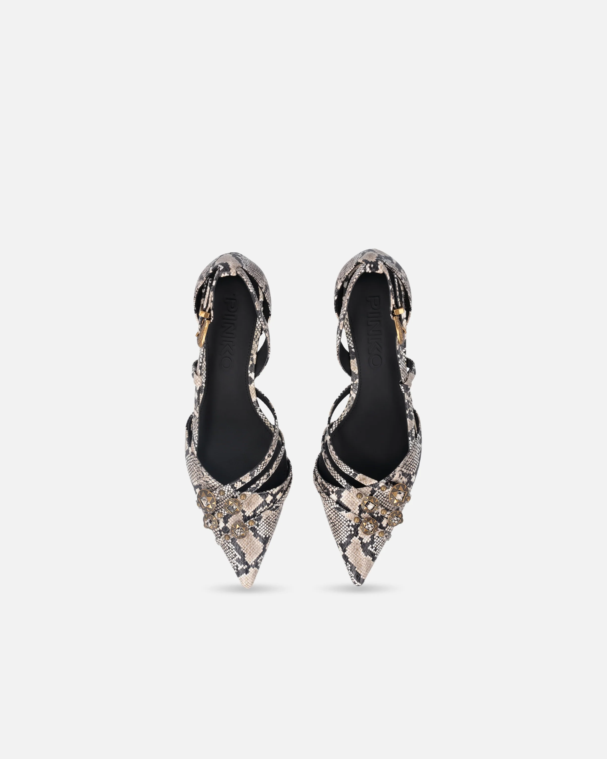 Pumps with python print and jewel studs - Image 9
