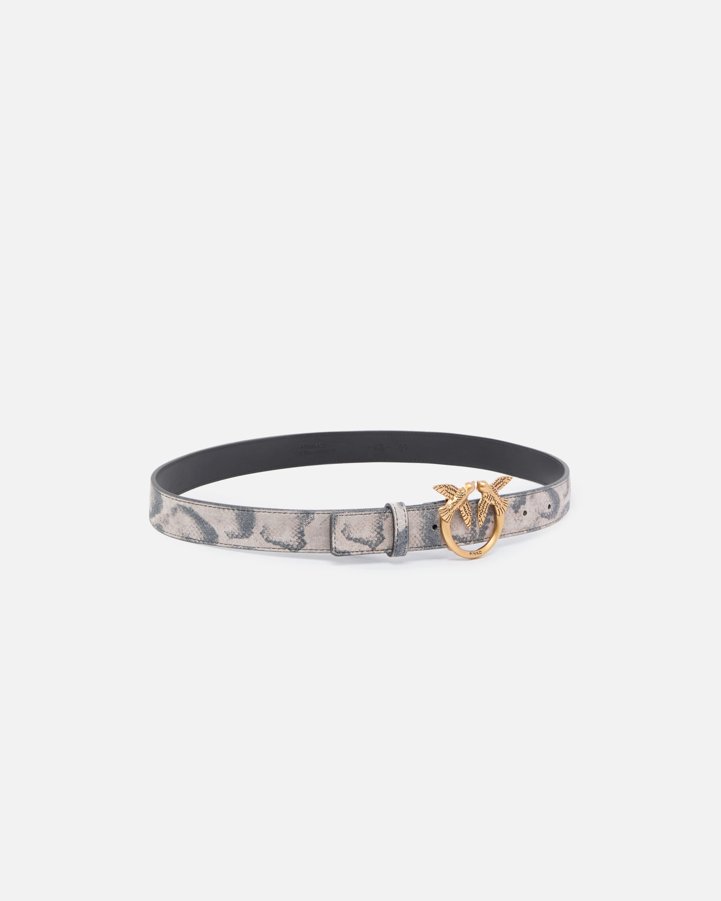 Python-print belt with Love Birds buckle, 3 cm - Image 2