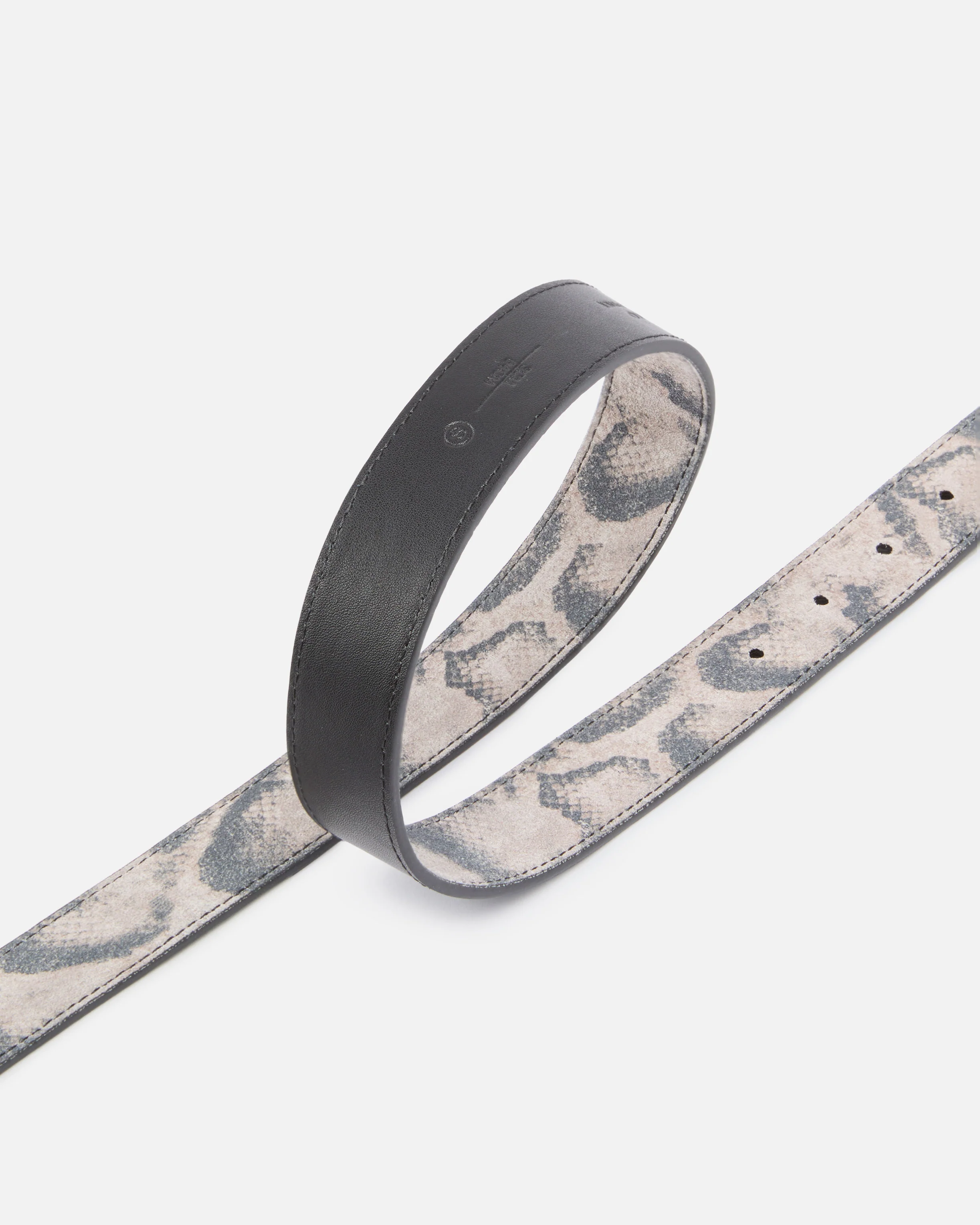 Python-print belt with Love Birds buckle, 3 cm - Image 4