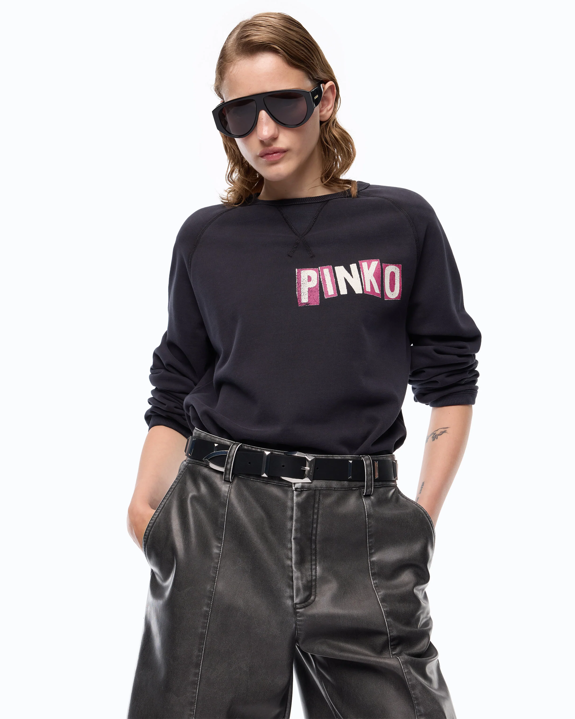 Quiet Is The New Punk swan-print sweatshirt