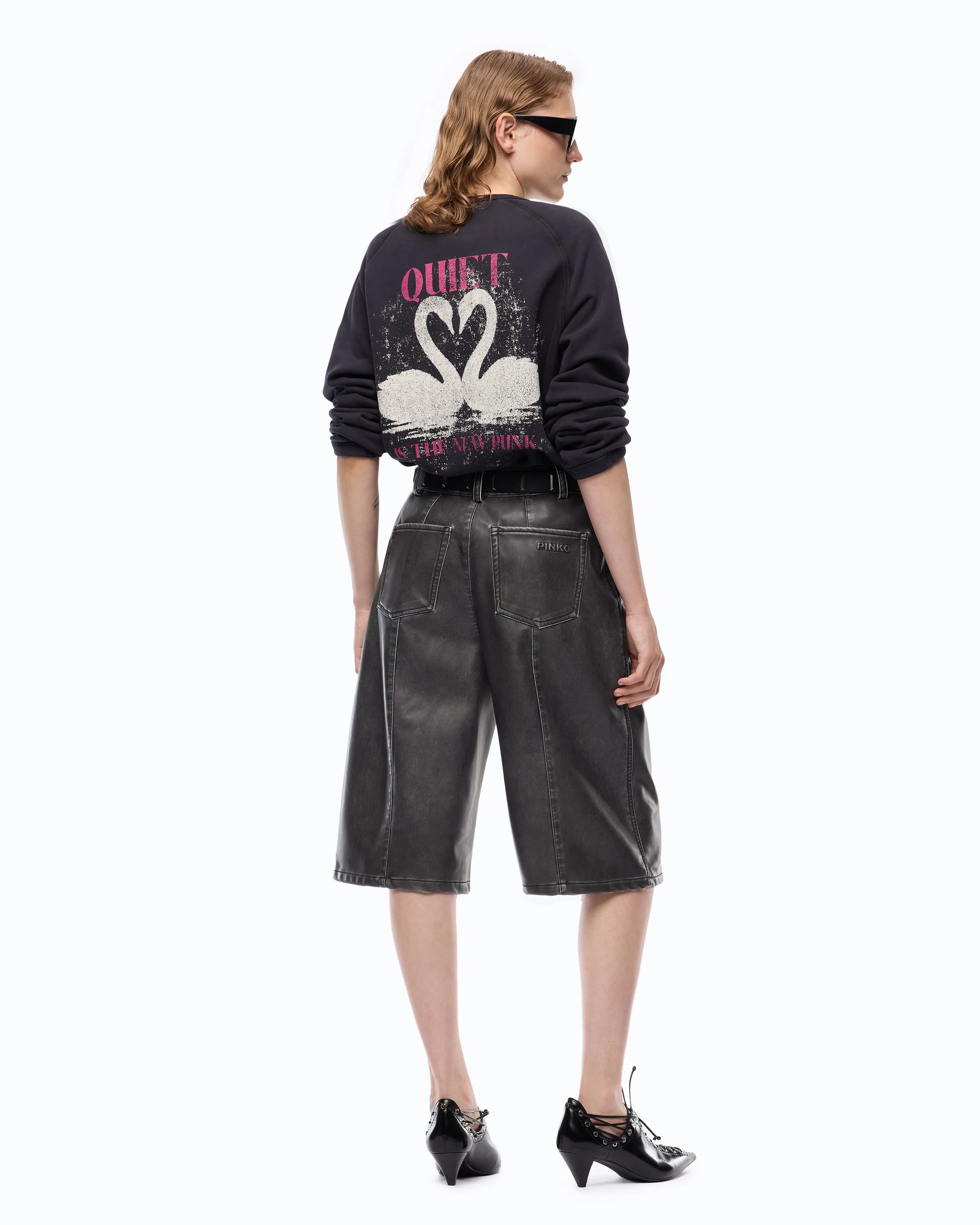 Quiet Is The New Punk swan-print sweatshirt - Image 4