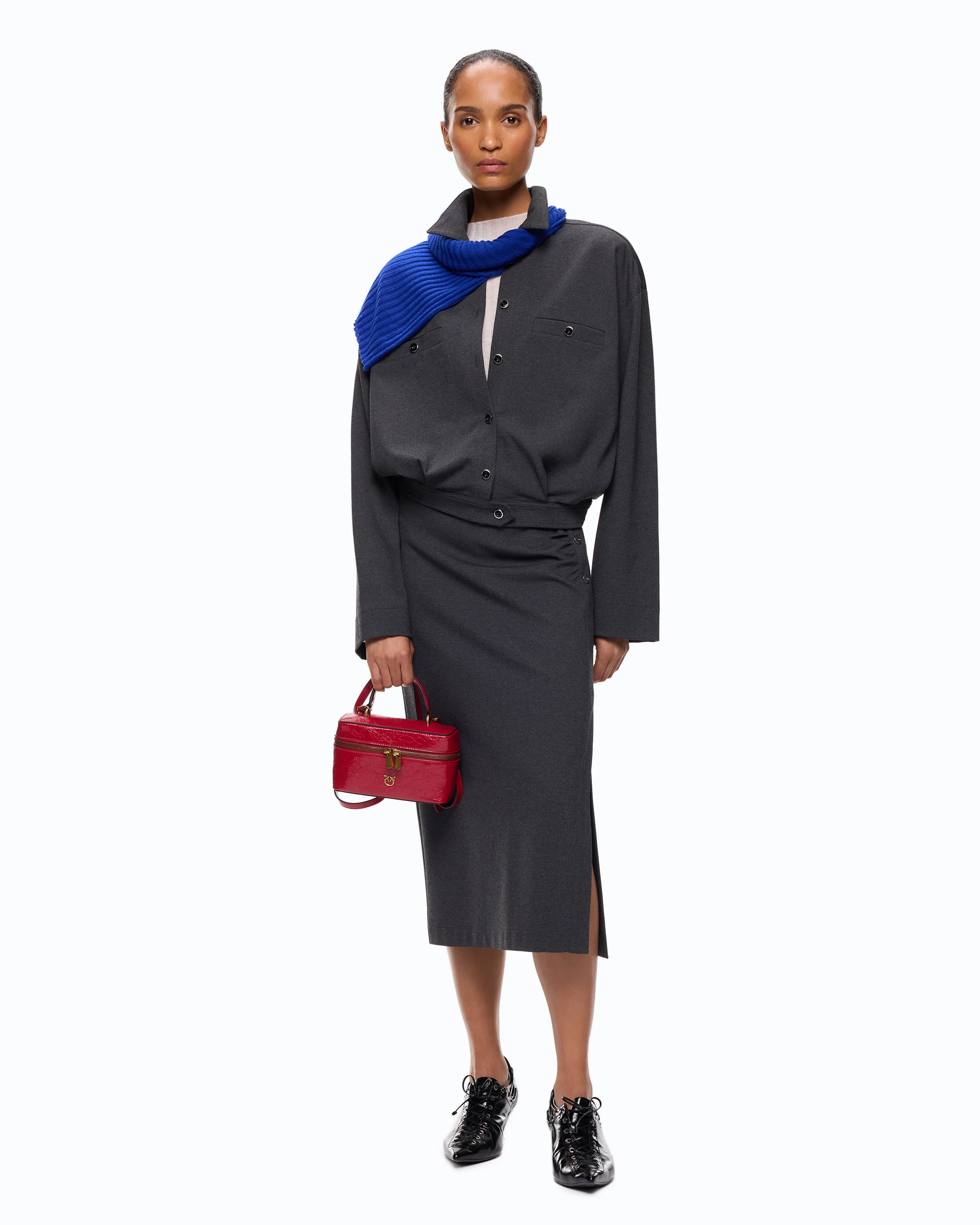 Relaxed-fit overshirt in full Milano-knit fabric - Image 2