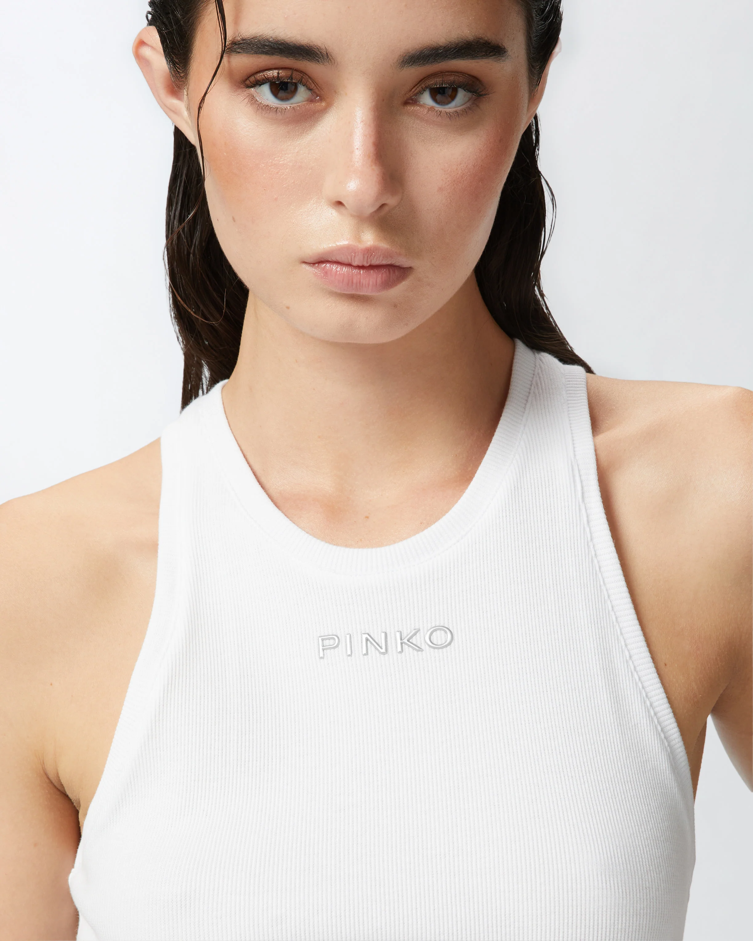 Ribbed camisole top with logo - Image 4