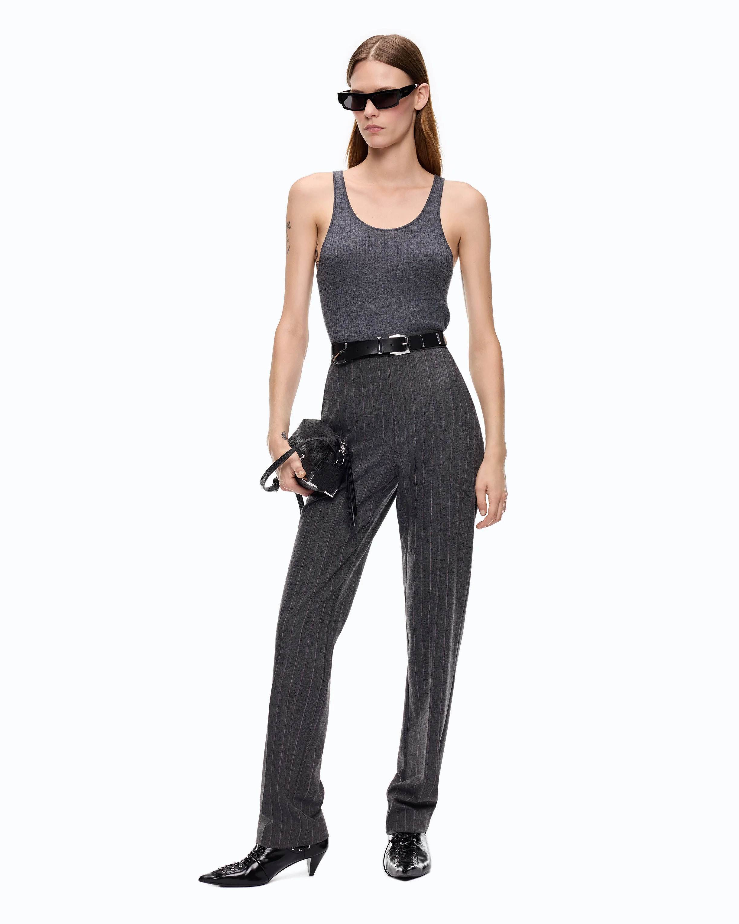 Ribbed merino wool vest top - Image 2
