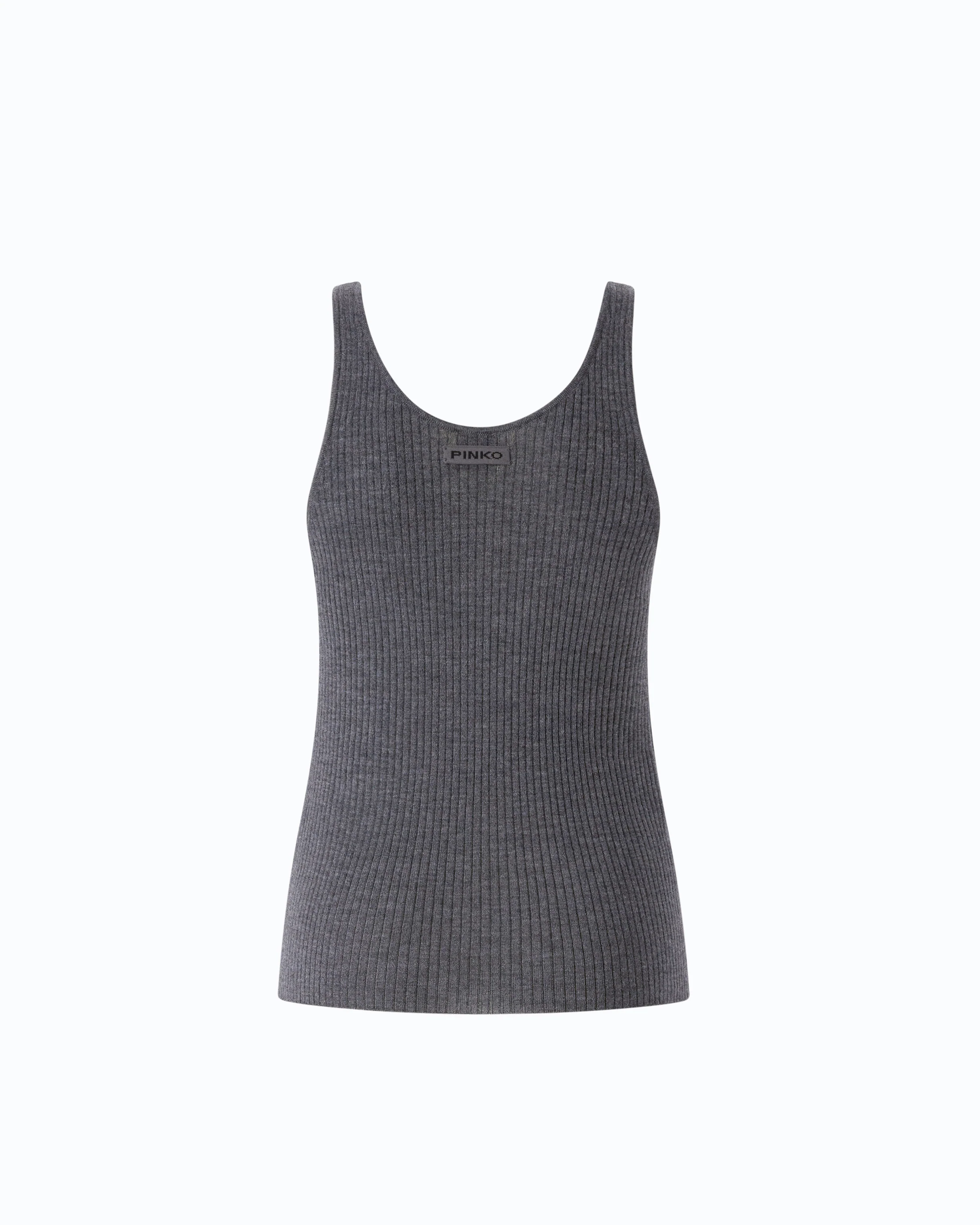 Ribbed merino wool vest top - Image 6