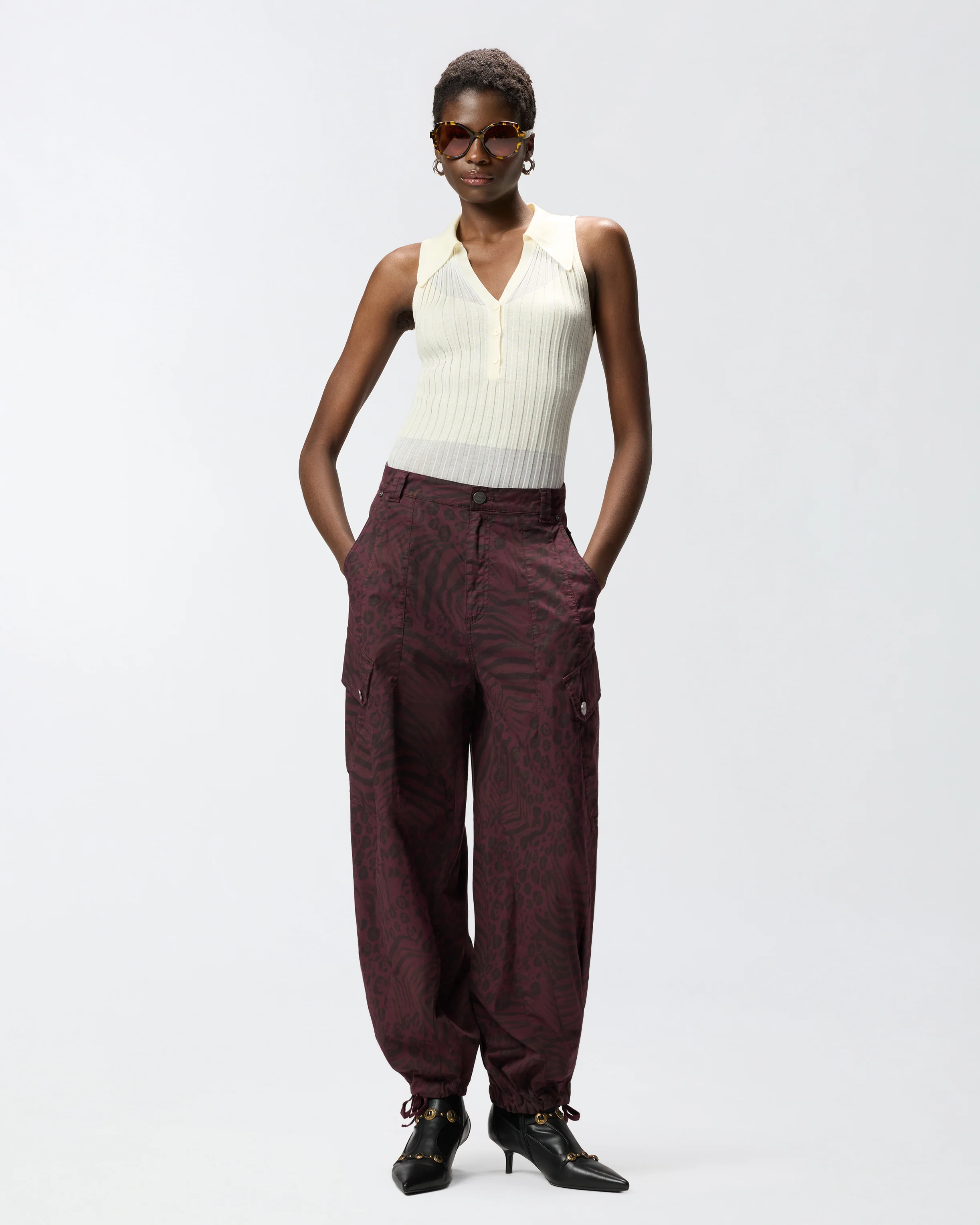 Ribbed polo vest top - Image 2