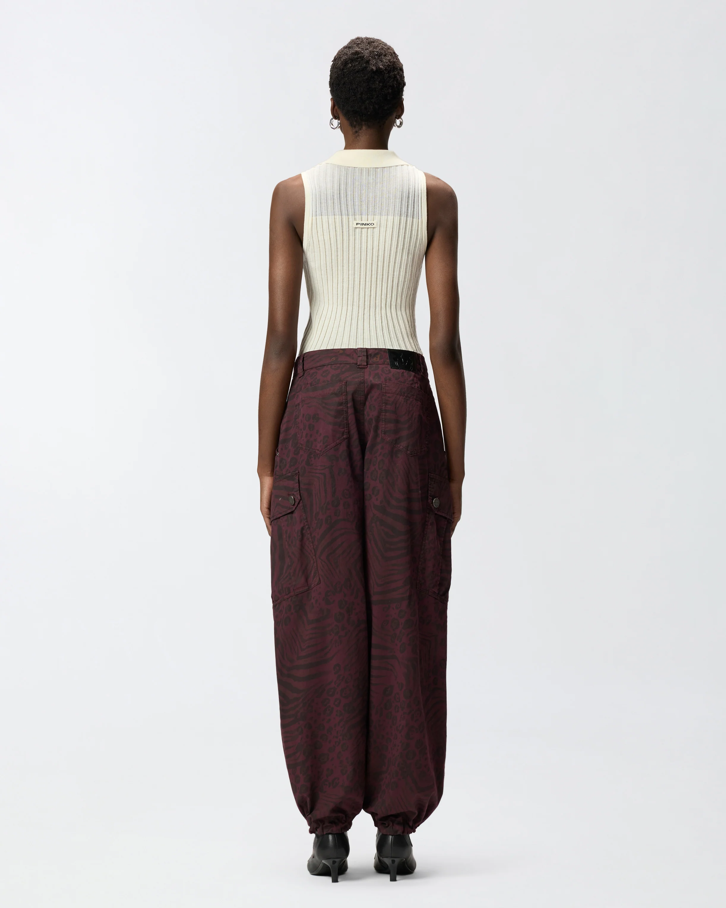 Ribbed polo vest top - Image 3
