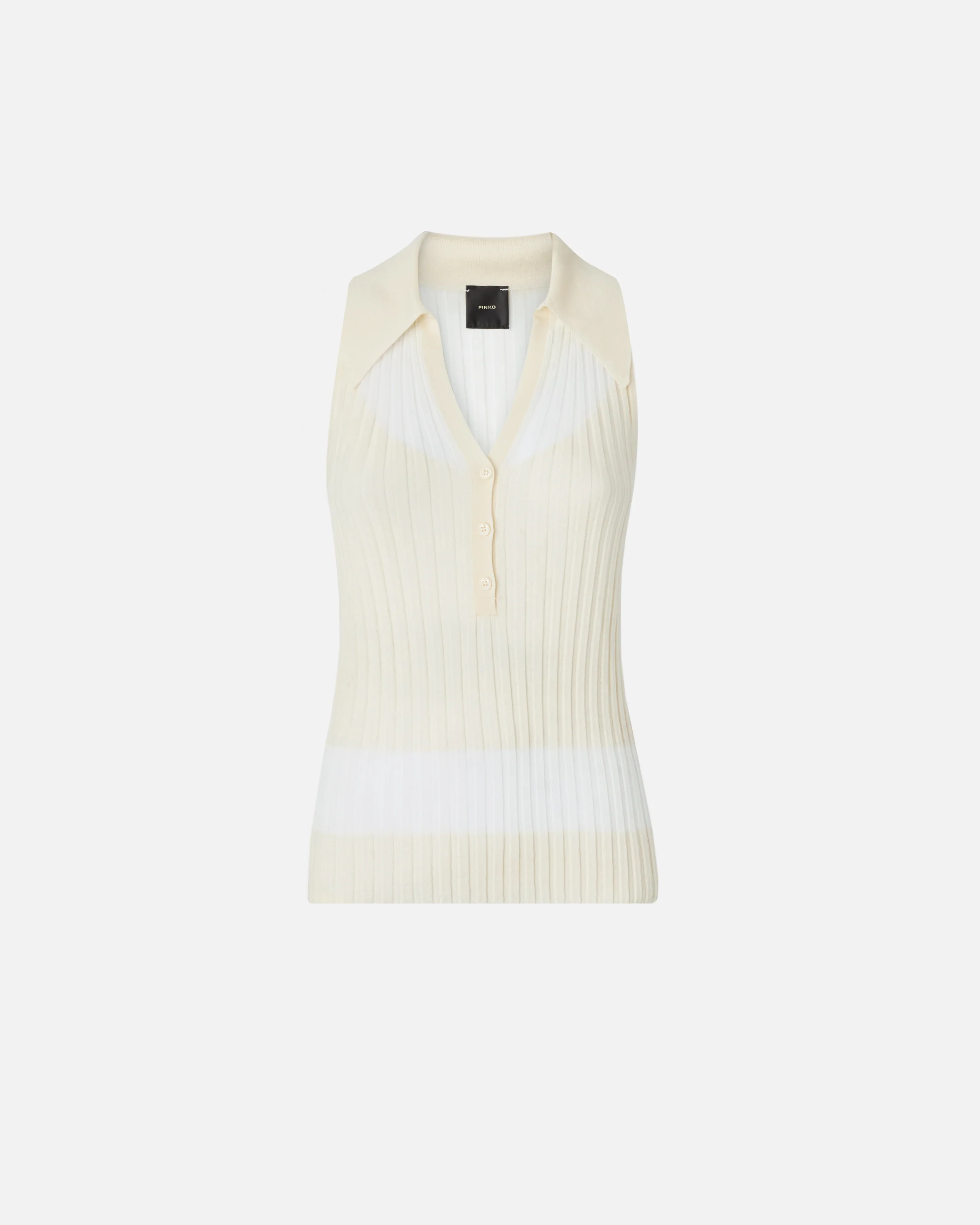 Ribbed polo vest top - Image 5