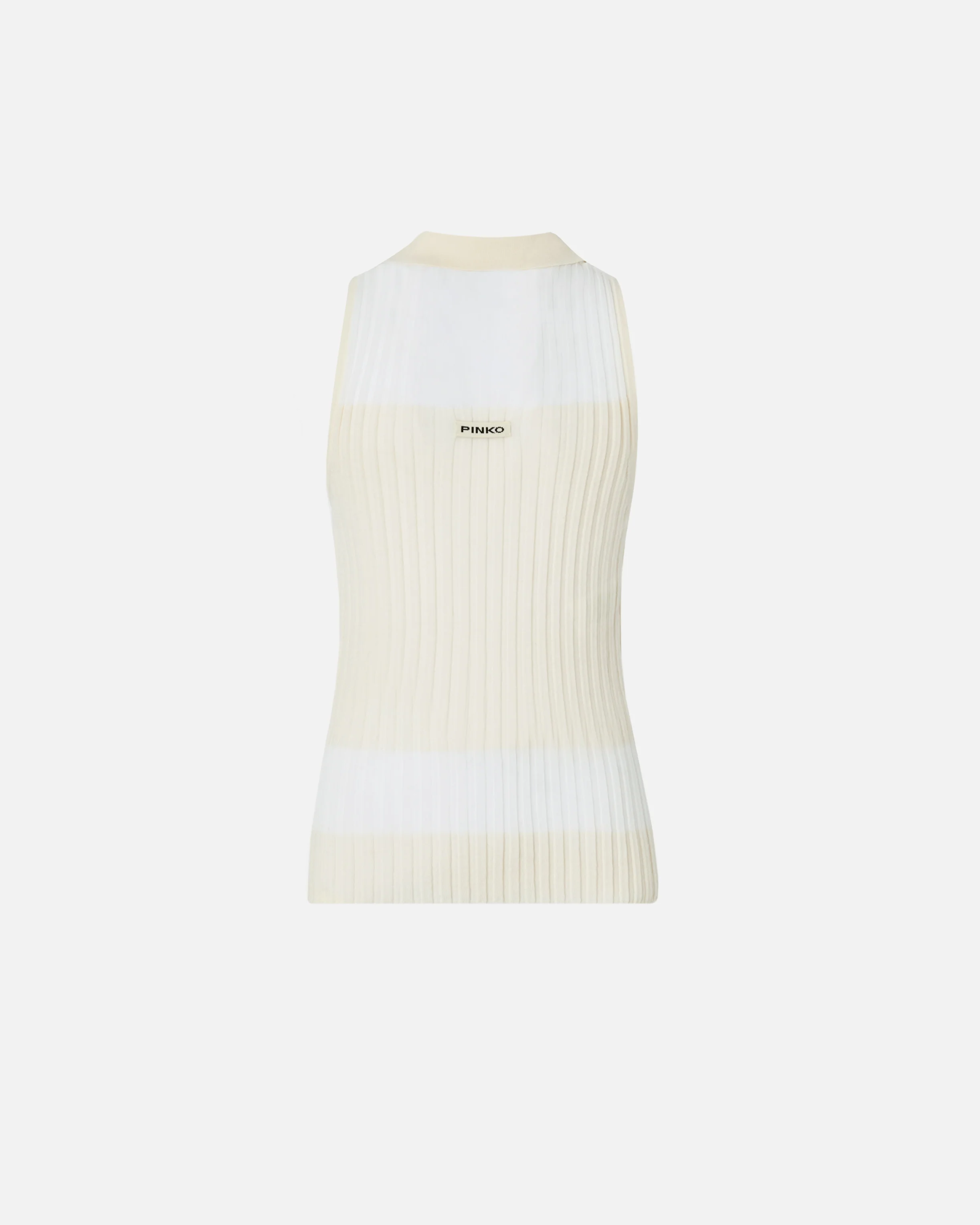 Ribbed polo vest top - Image 6