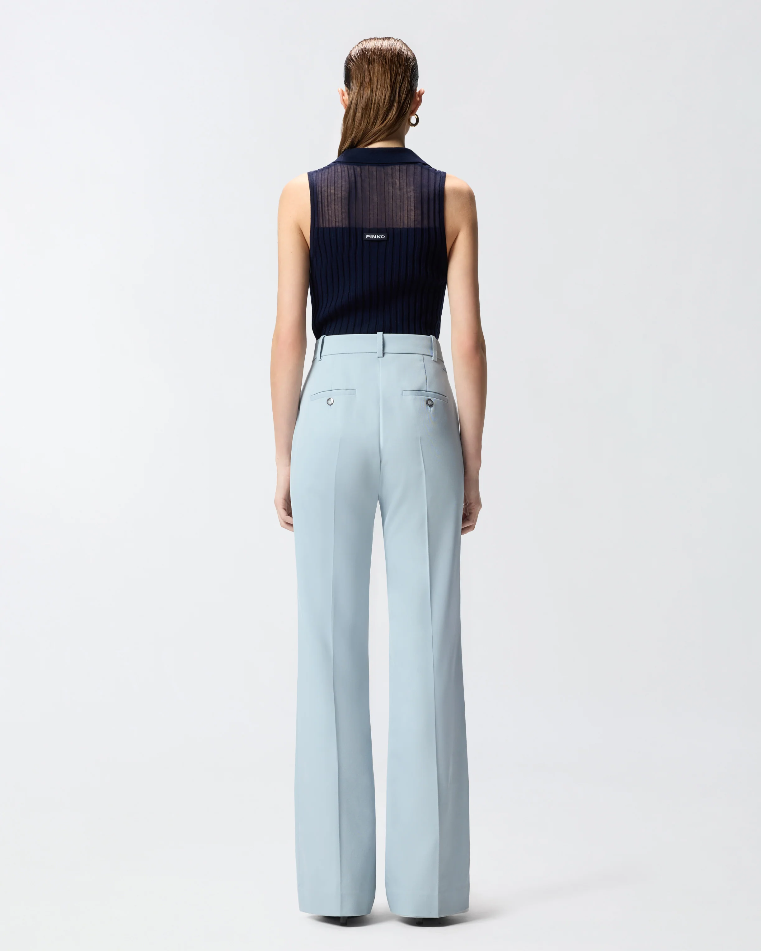 Ribbed polo vest top - Image 3
