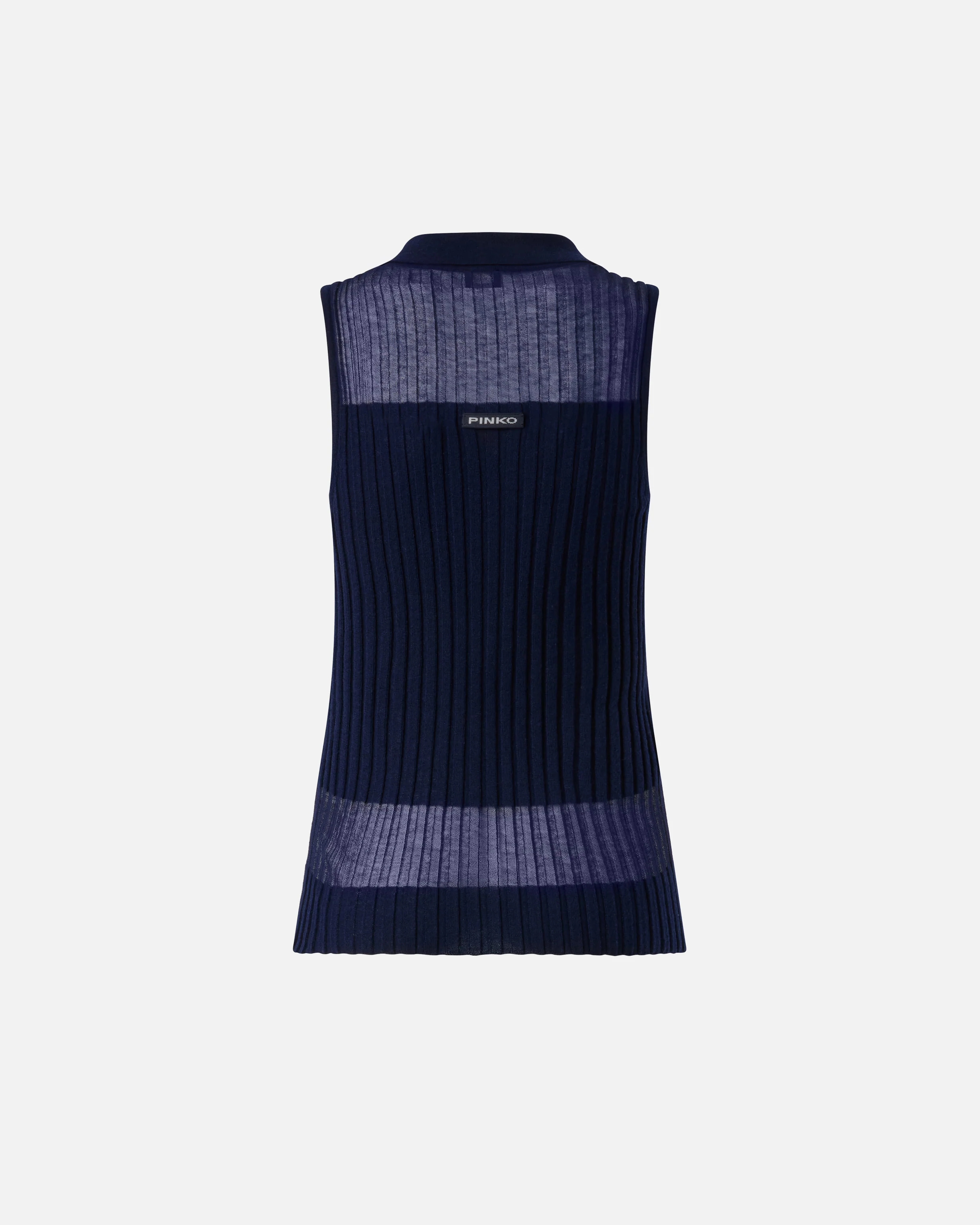 Ribbed polo vest top - Image 6