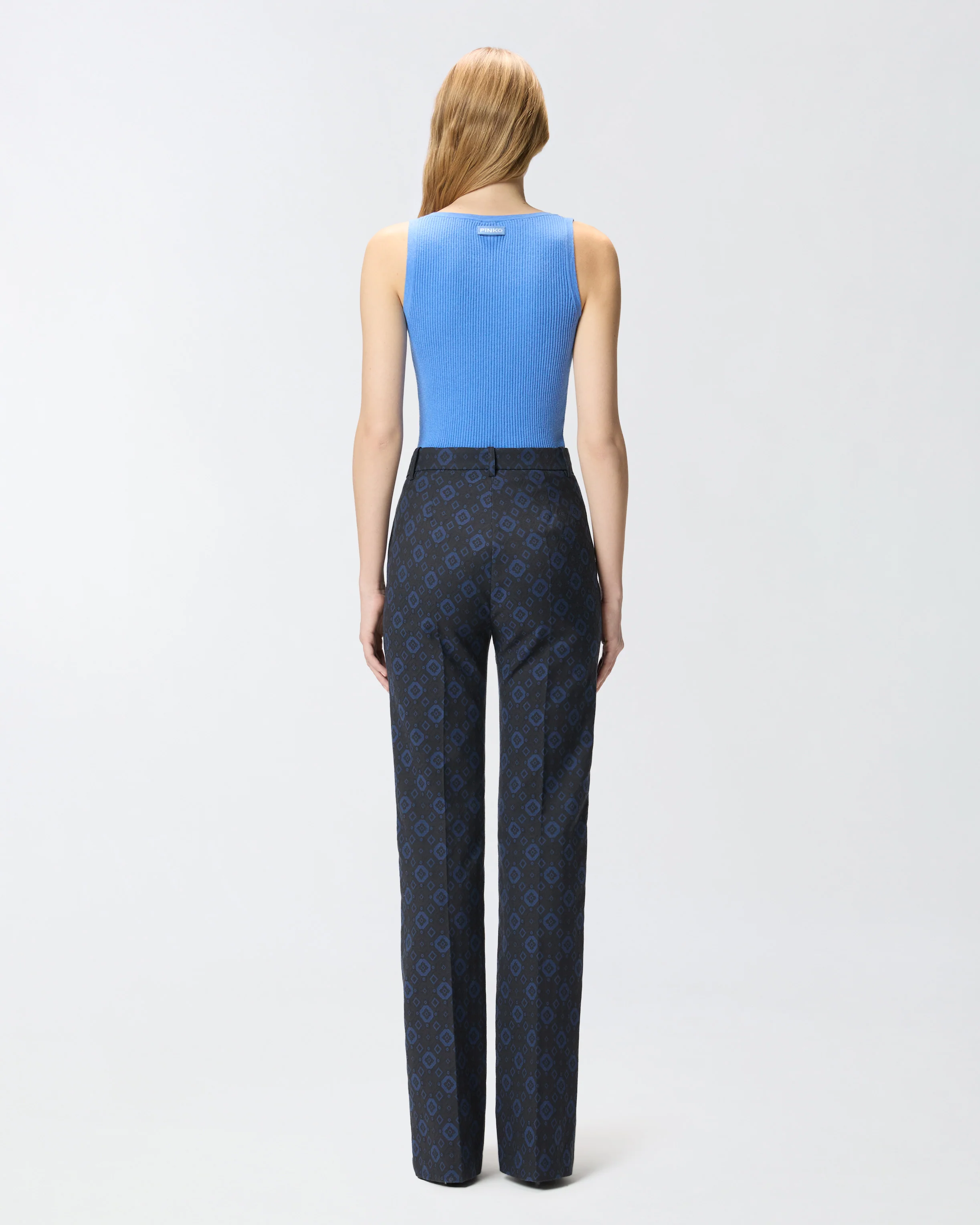 Ribbed sleeveless top with monogram - Image 3