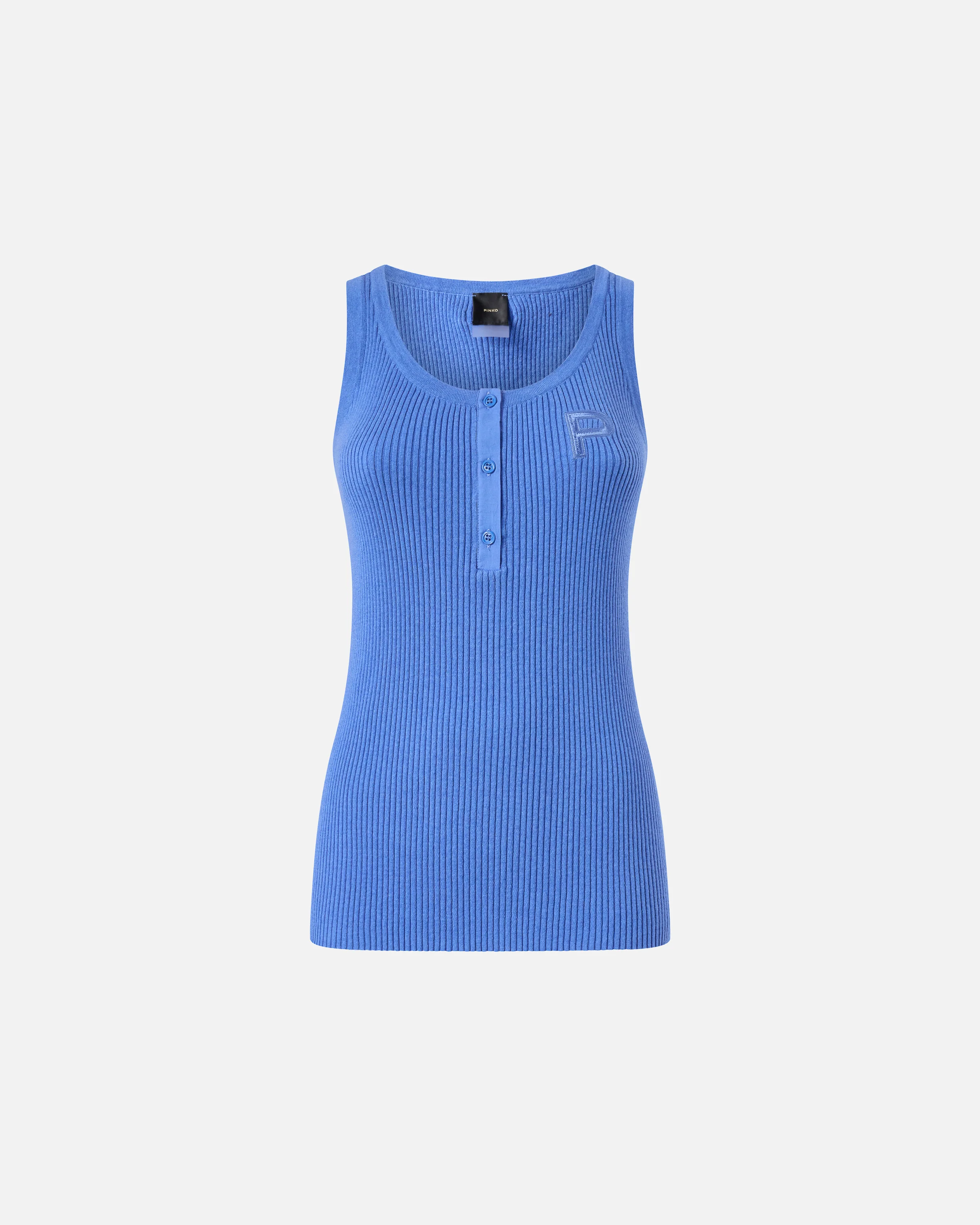 Ribbed sleeveless top with monogram - Image 5