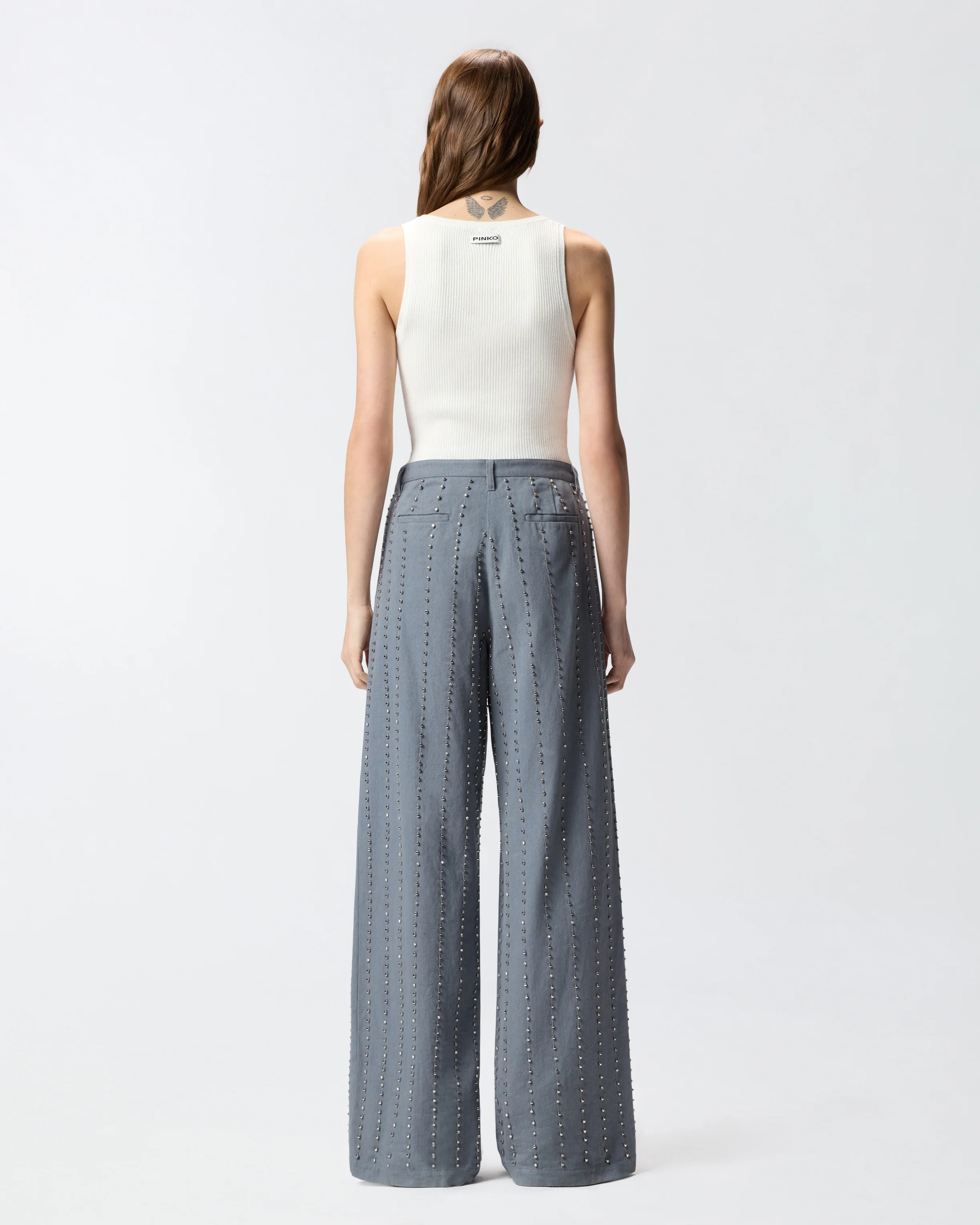 Ribbed sleeveless top with monogram - Image 3