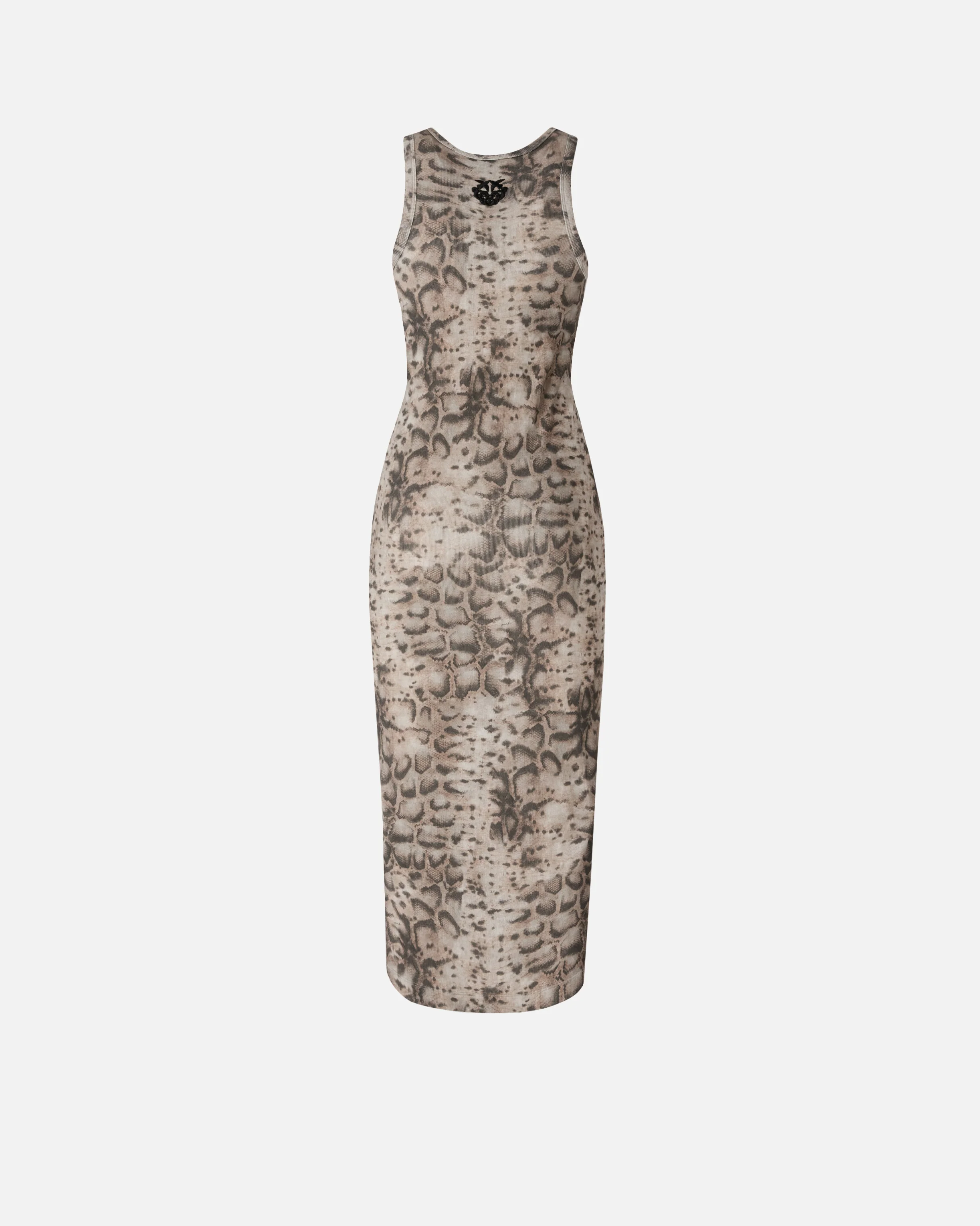 Ribbed slim-fit midi dress with snake print - Image 6
