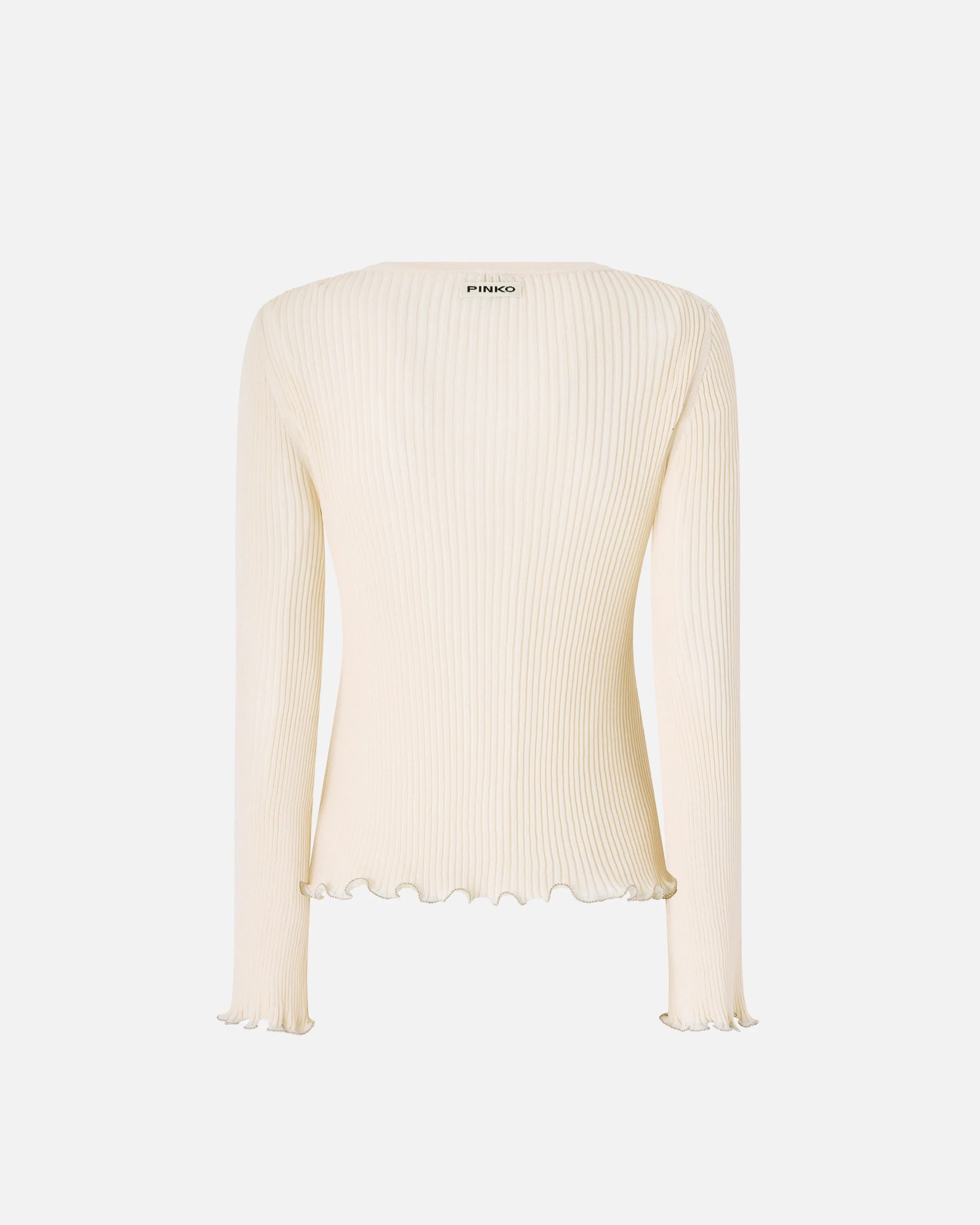 Ribbed sweater with jewel edges - Image 6