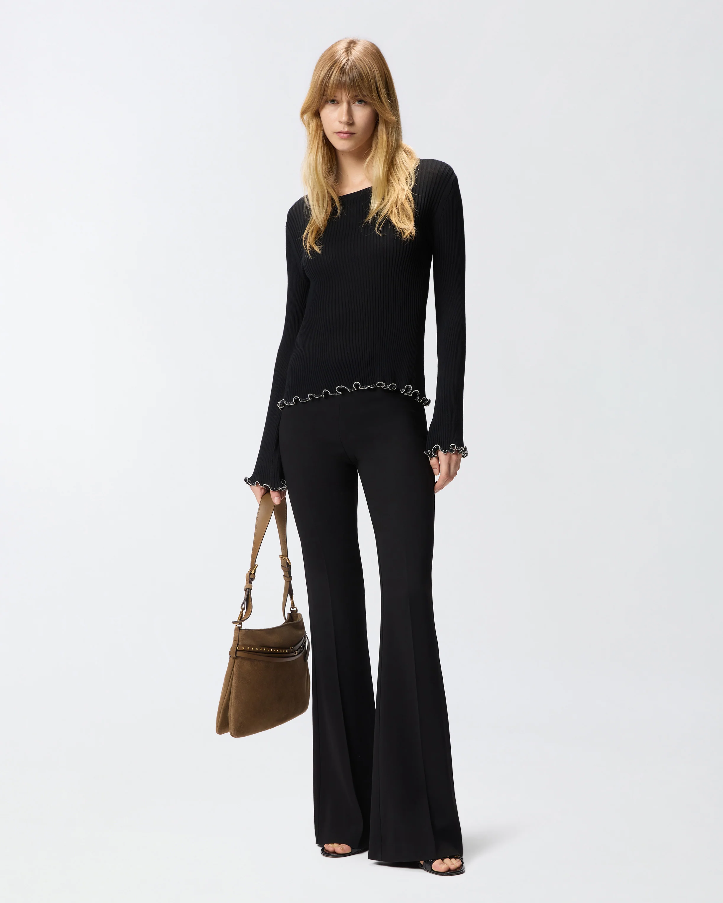 Ribbed sweater with jewel edges - Image 2