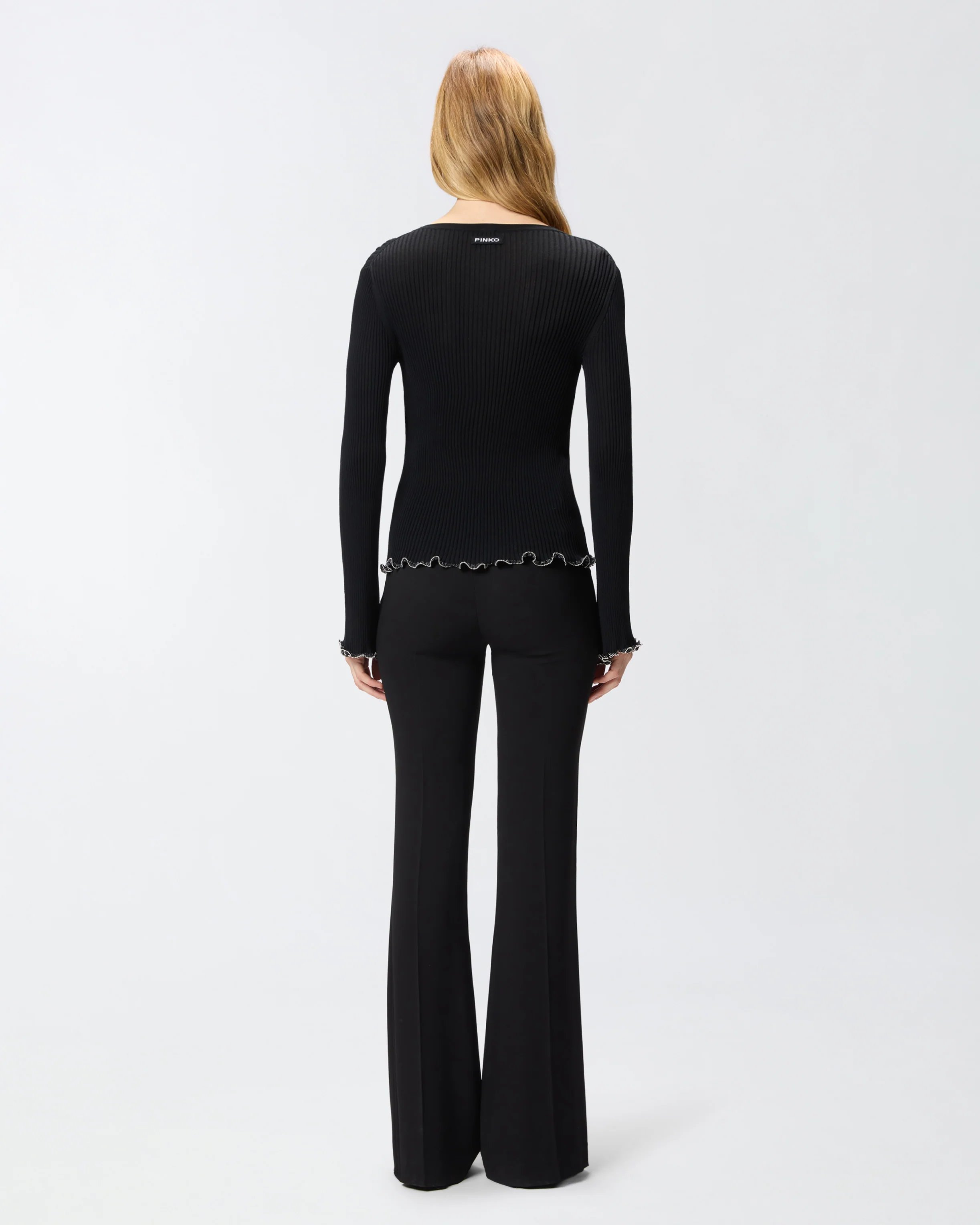 Ribbed sweater with jewel edges - Image 3