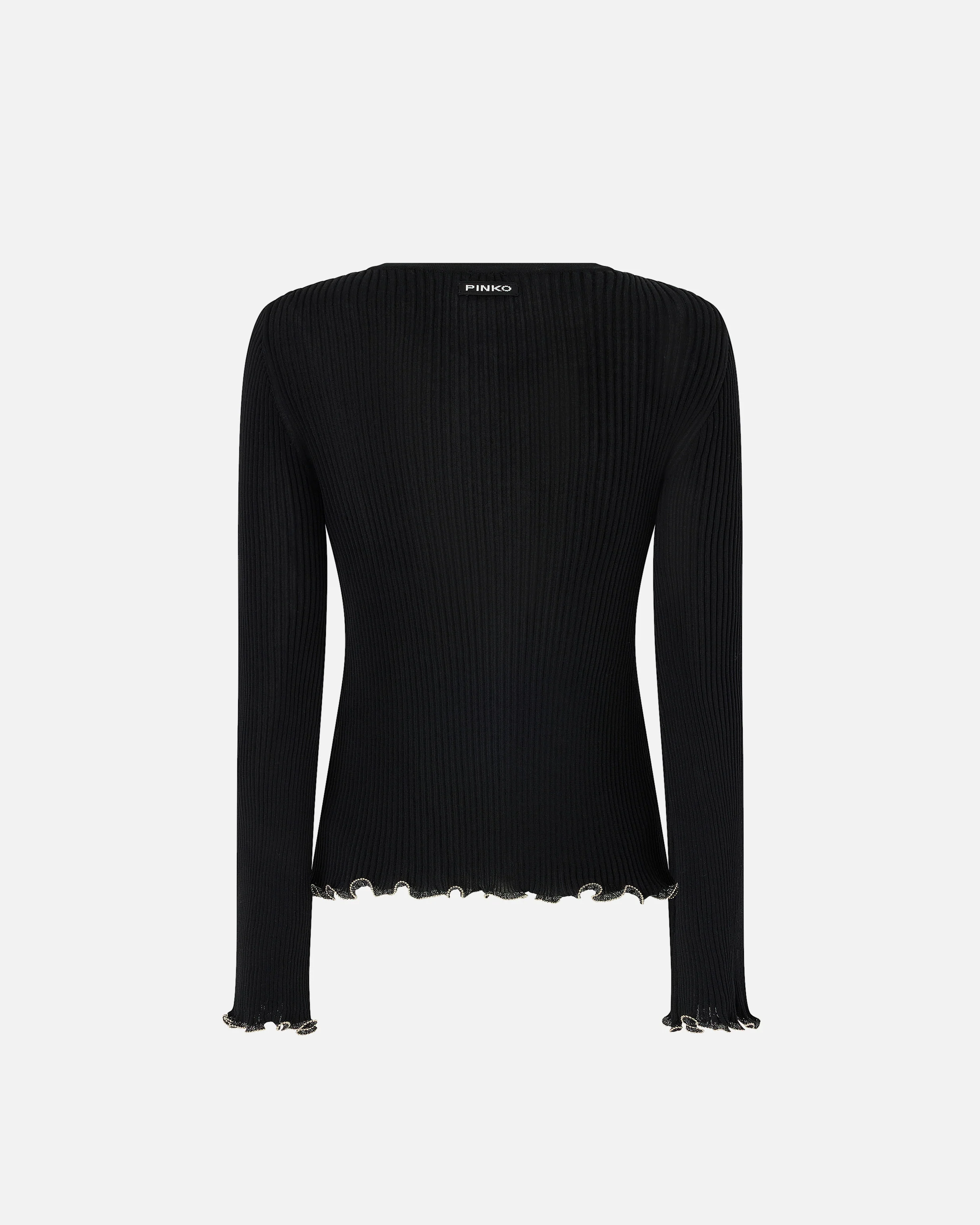 Ribbed sweater with jewel edges - Image 6