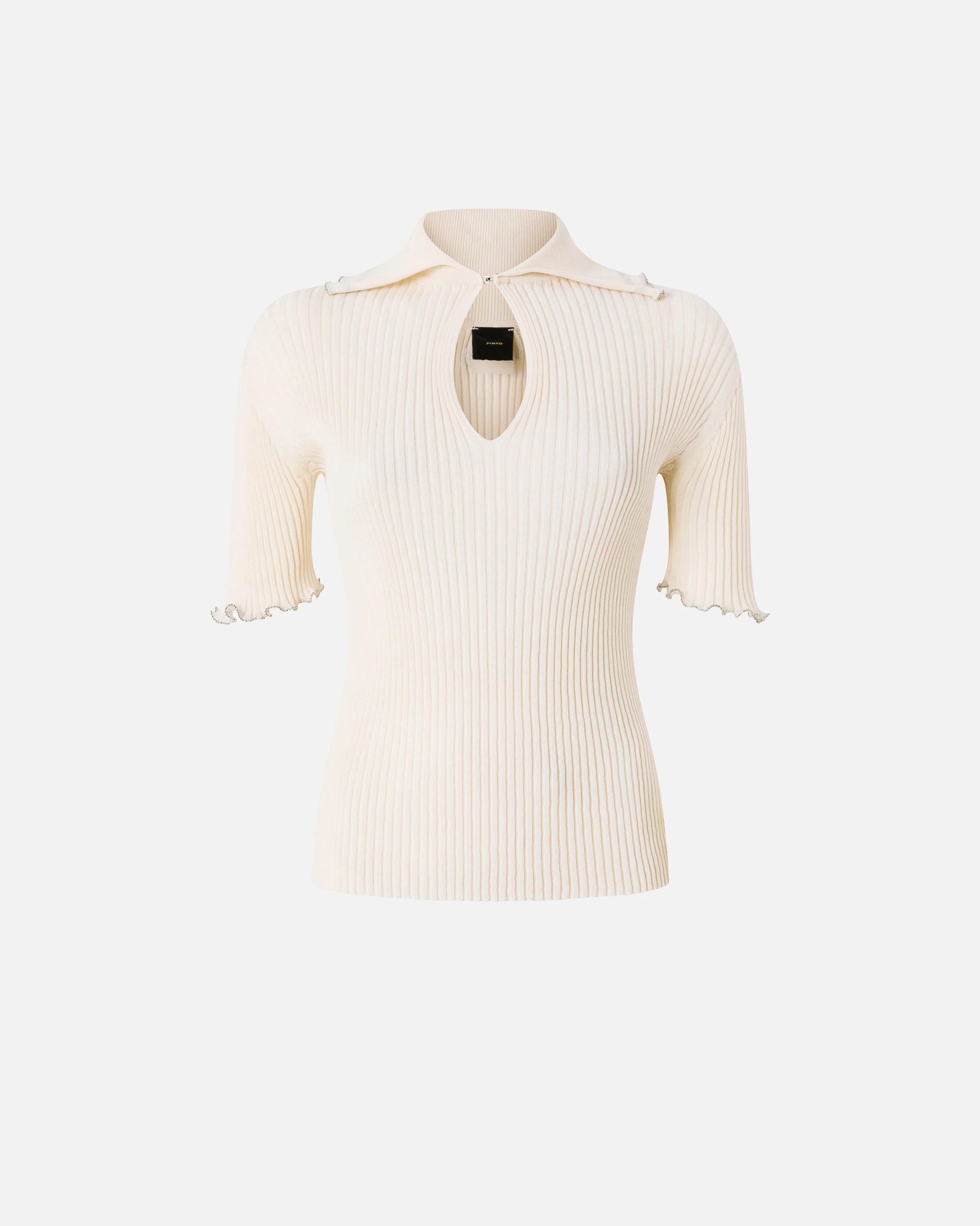 Ribbed sweater with jewel edges - Image 5
