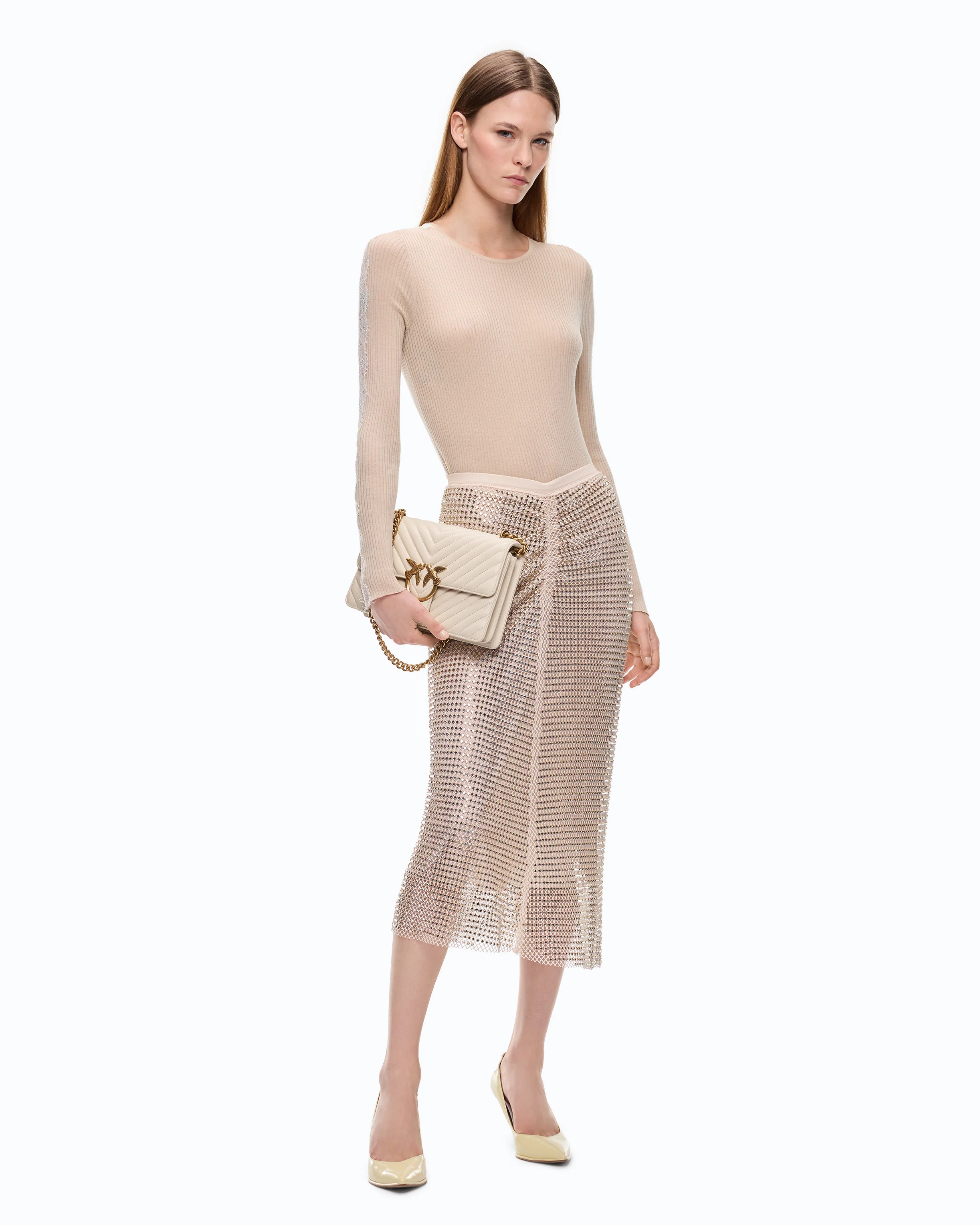 Ribbed sweater with lace - Image 2