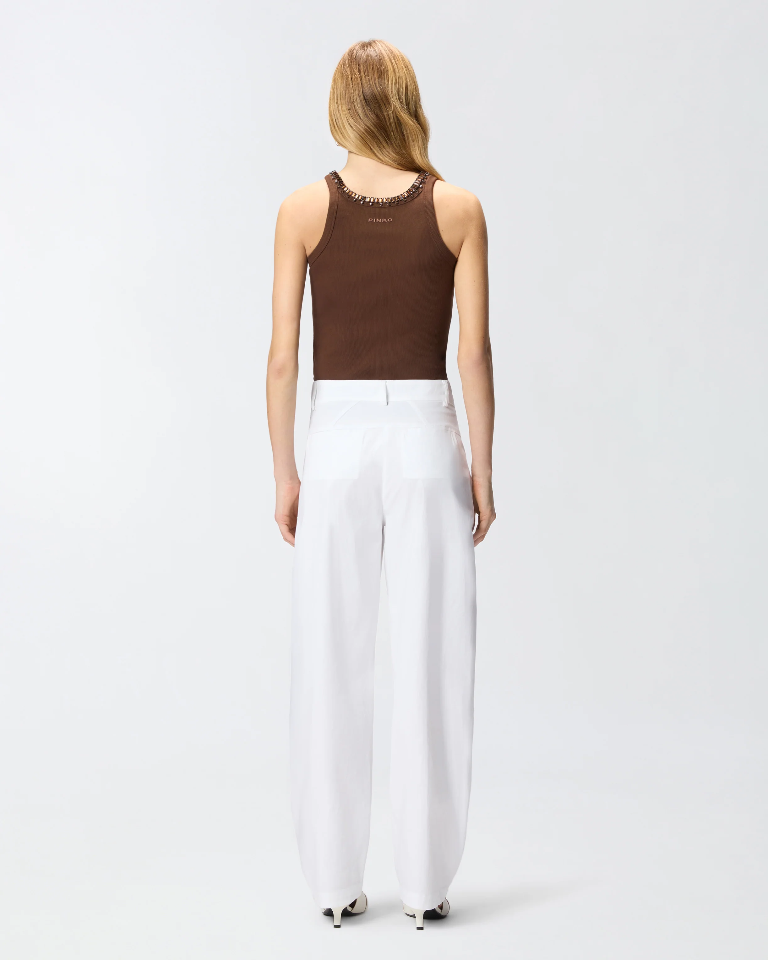 Ribbed top with bejewelled embellishment - Image 3