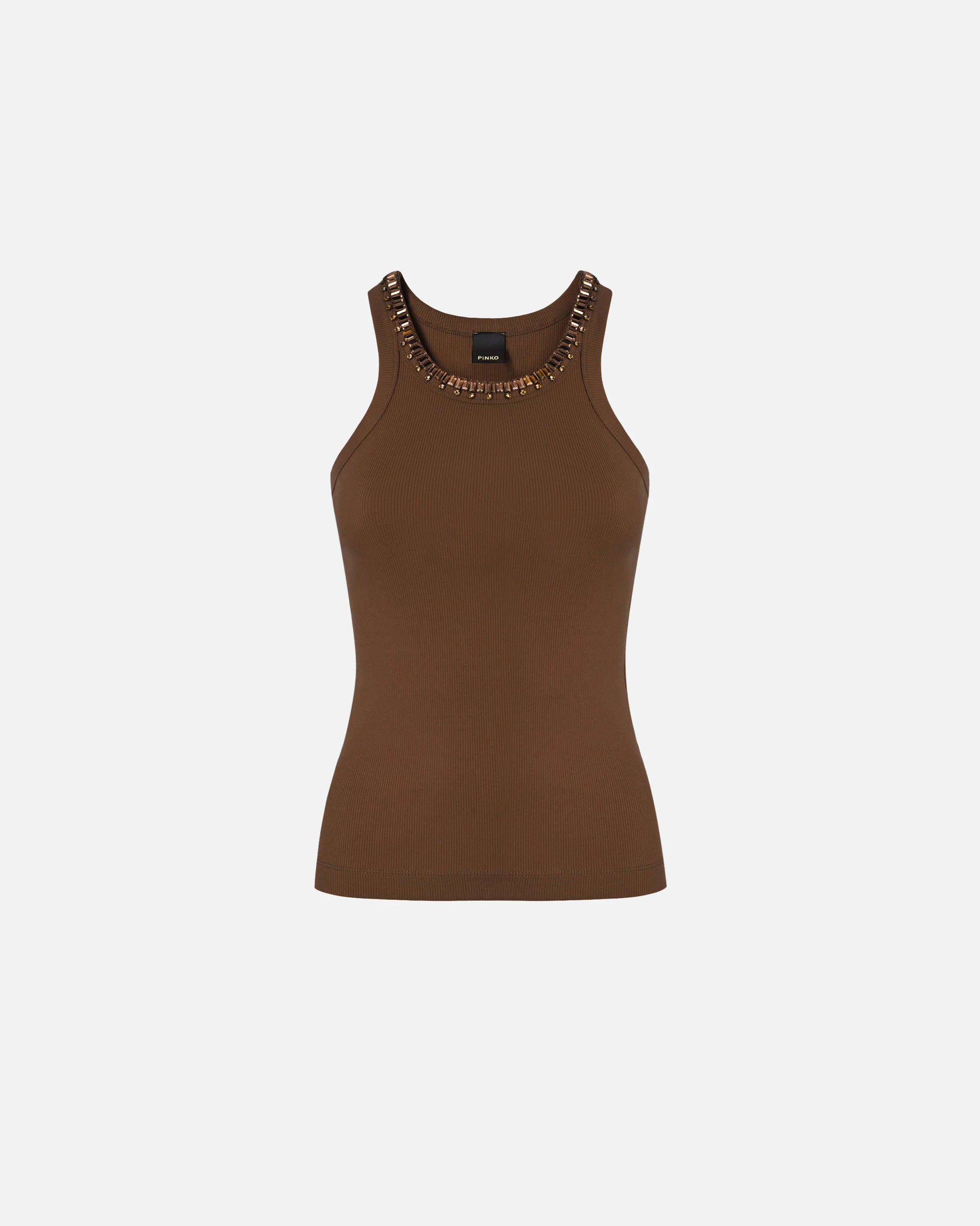 Ribbed top with bejewelled embellishment - Image 5