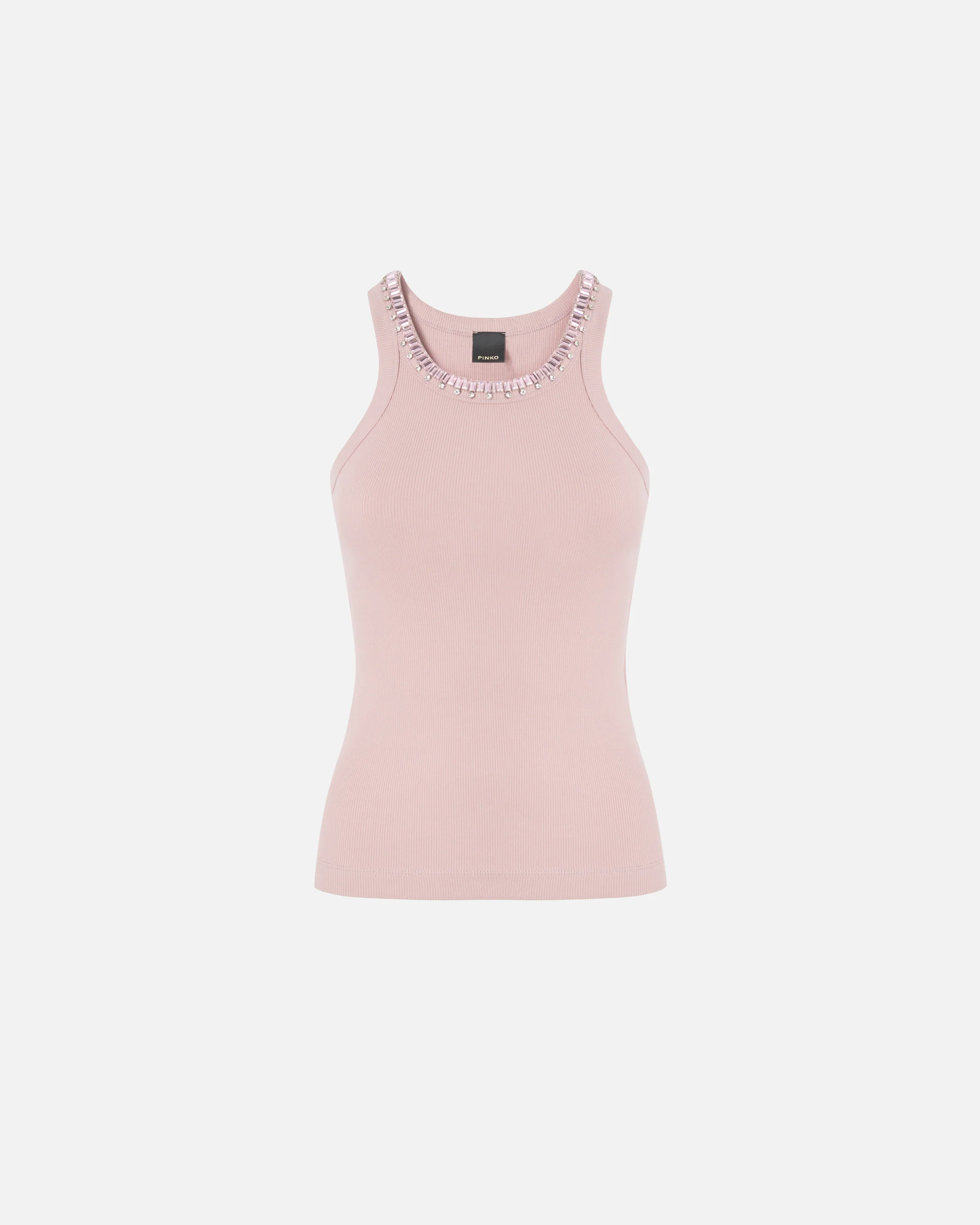 Ribbed top with bejewelled embellishment - Image 5