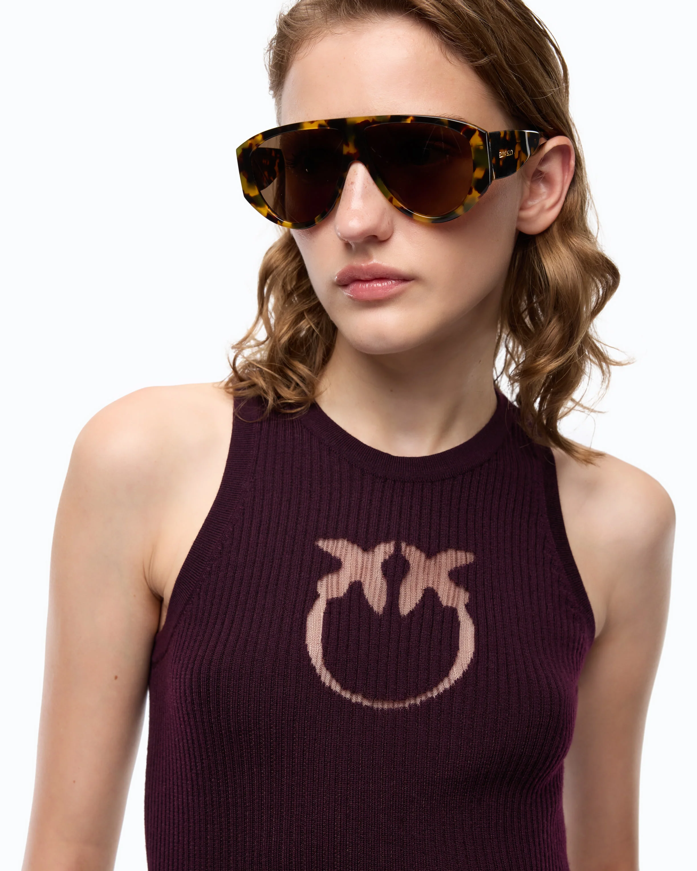 Ribbed top with sheer Love Birds logo - Image 3