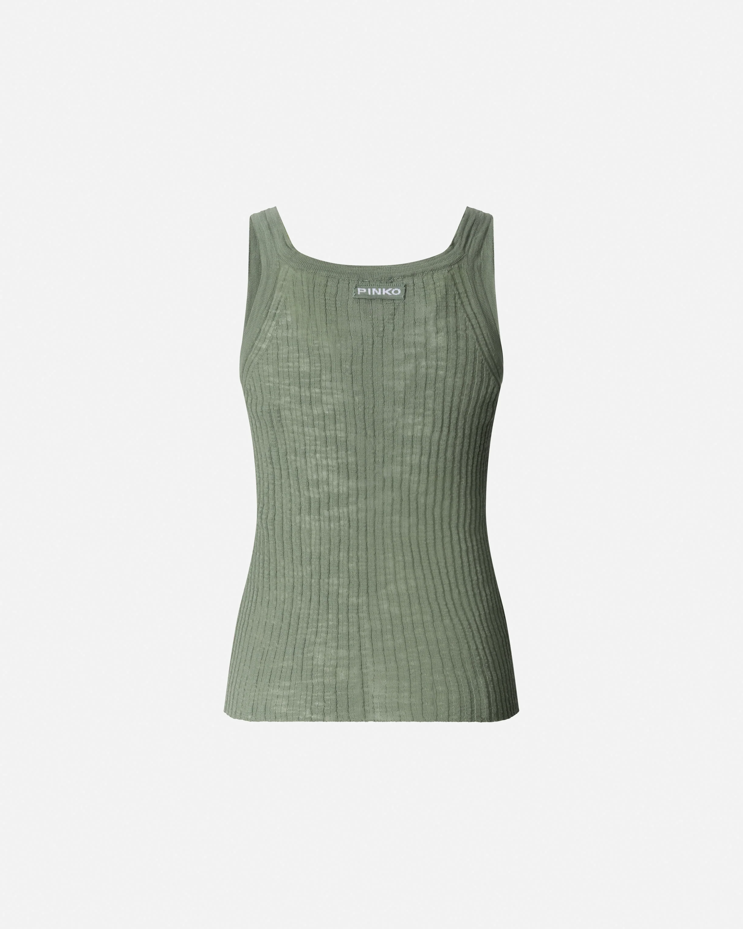 Ribbed vest top with logo - Image 6