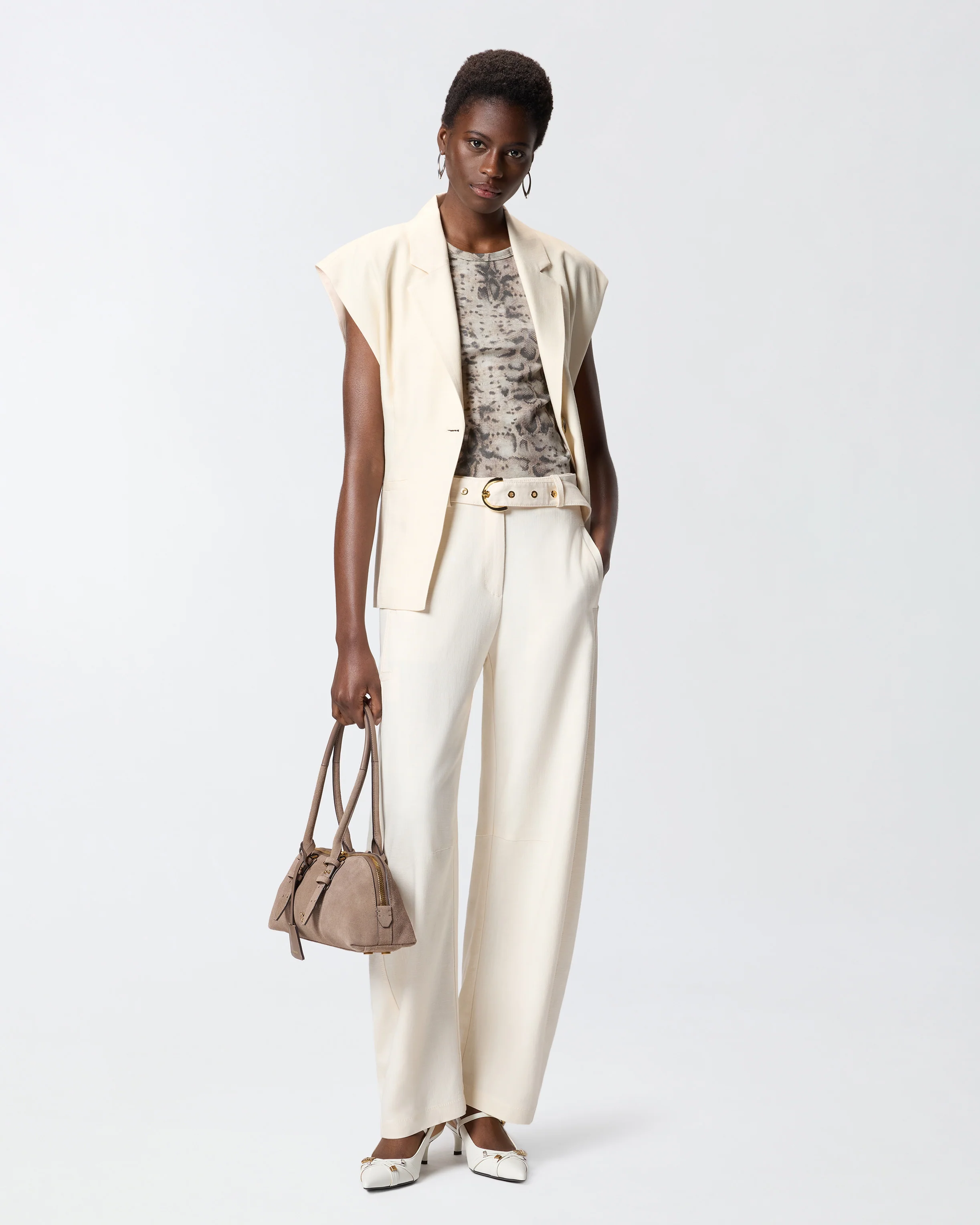 Ribbed vest top with snake print - Image 2
