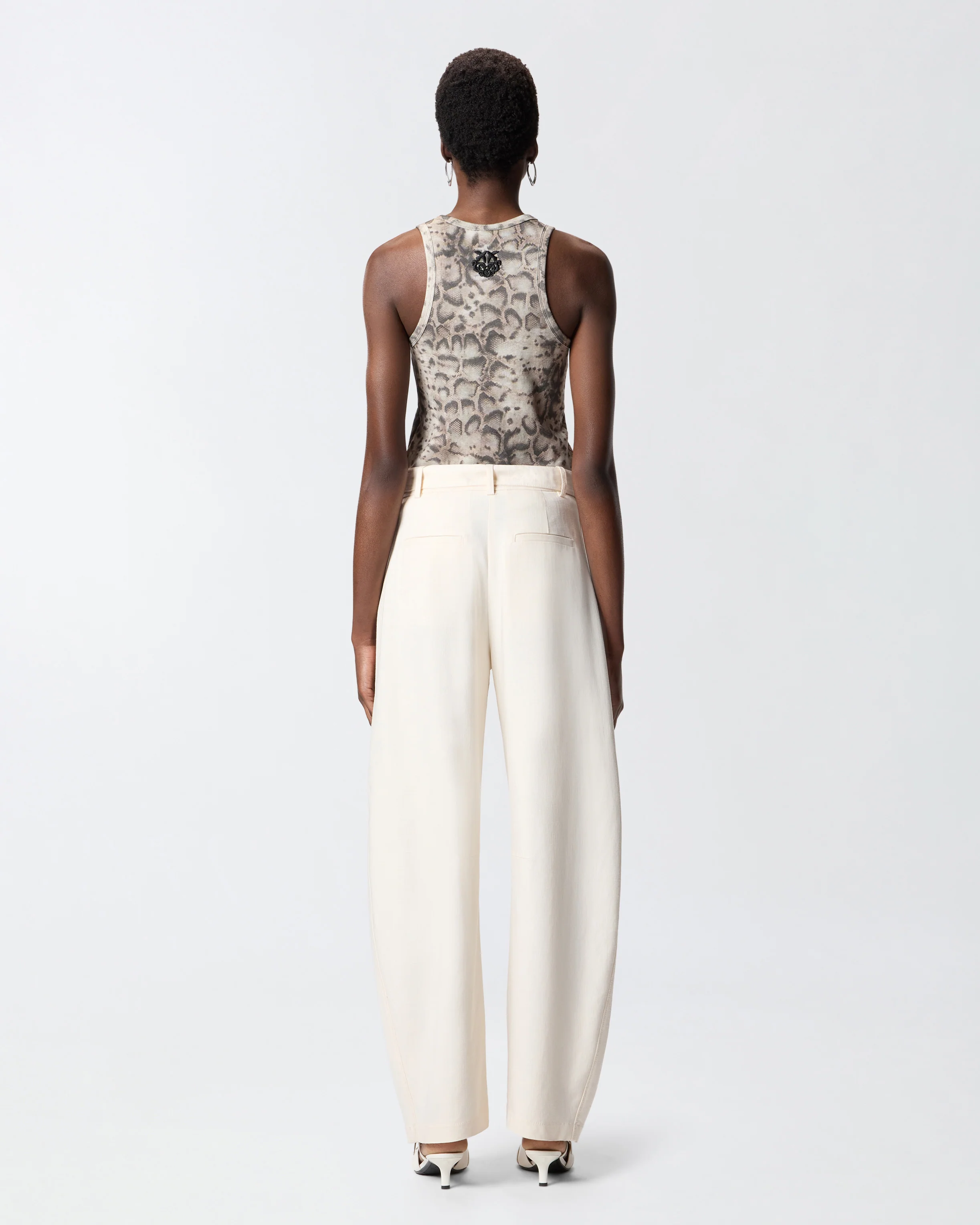 Ribbed vest top with snake print - Image 3