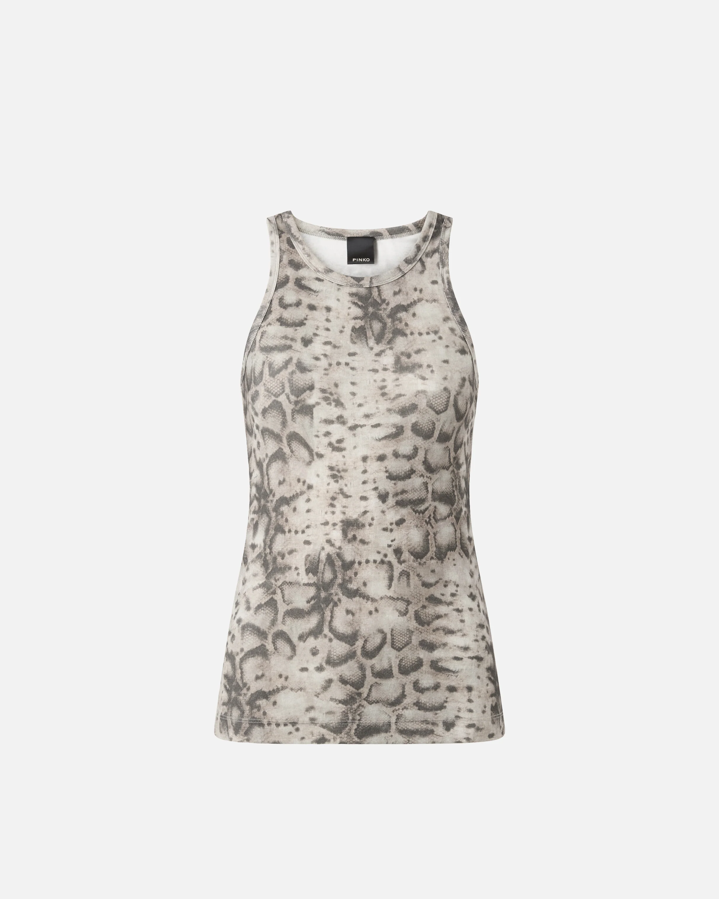 Ribbed vest top with snake print - Image 5