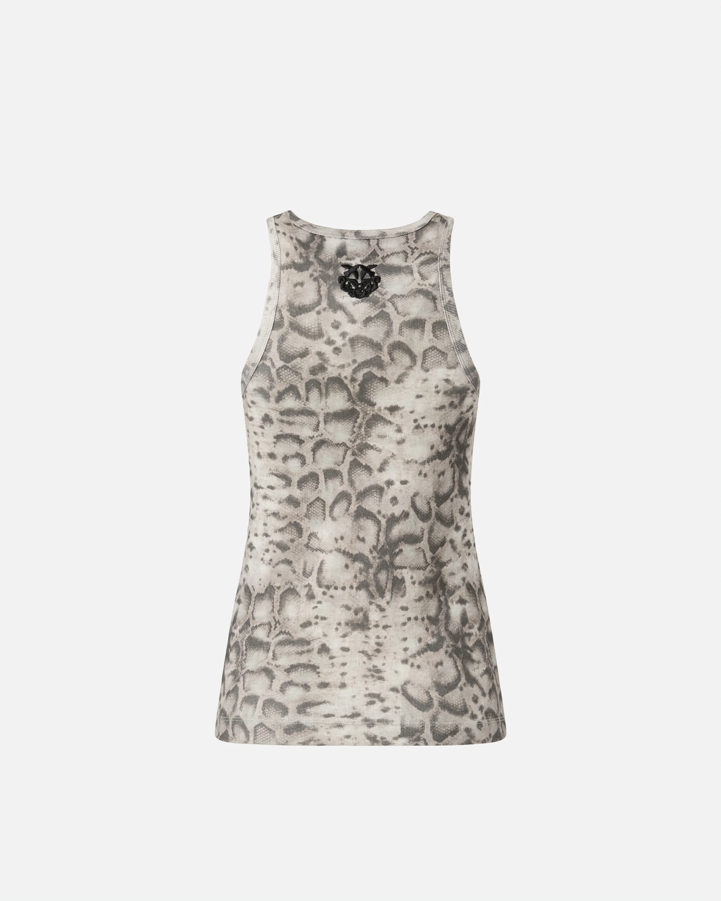 Ribbed vest top with snake print - Image 6