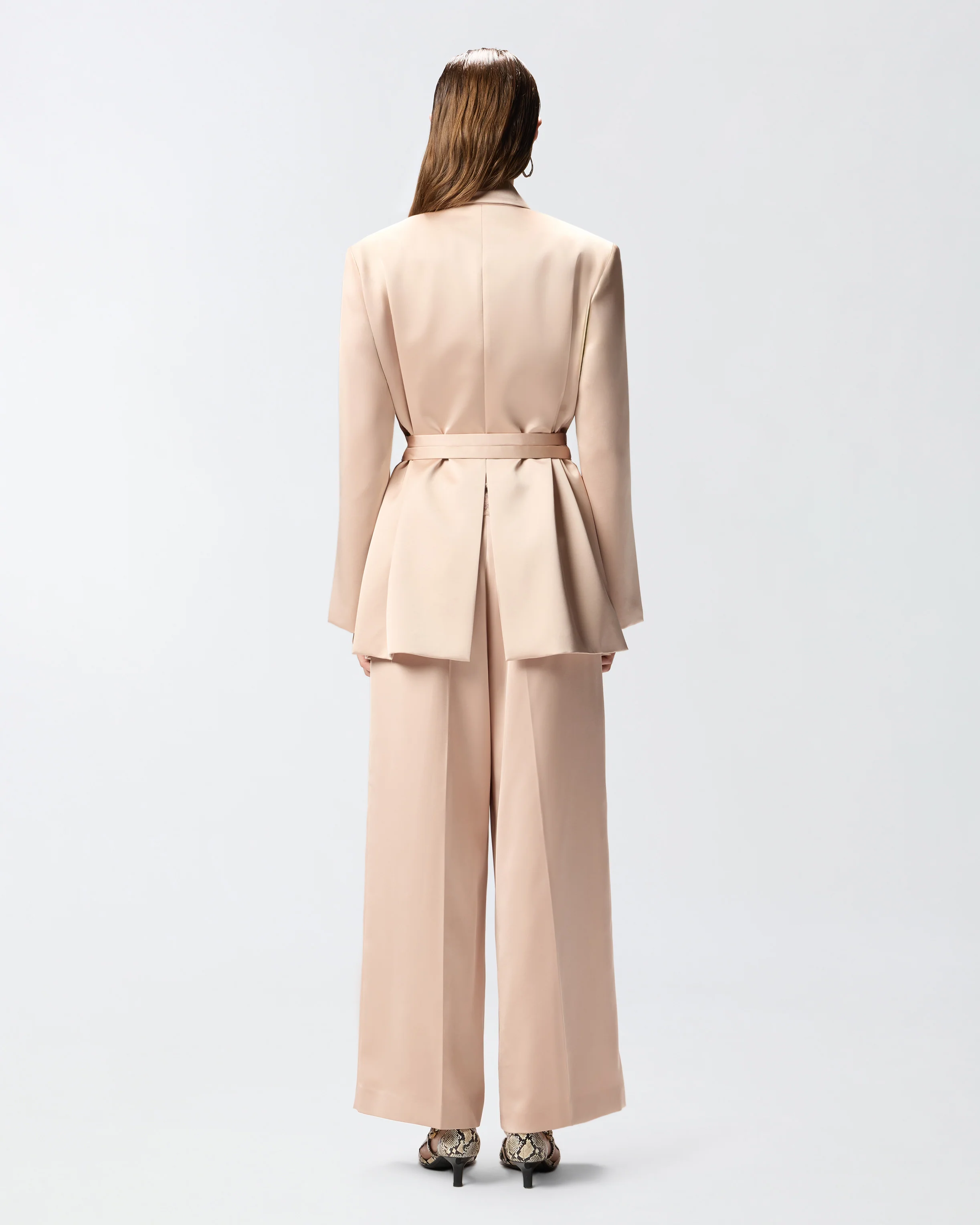 Satin jacket with belt - Image 3