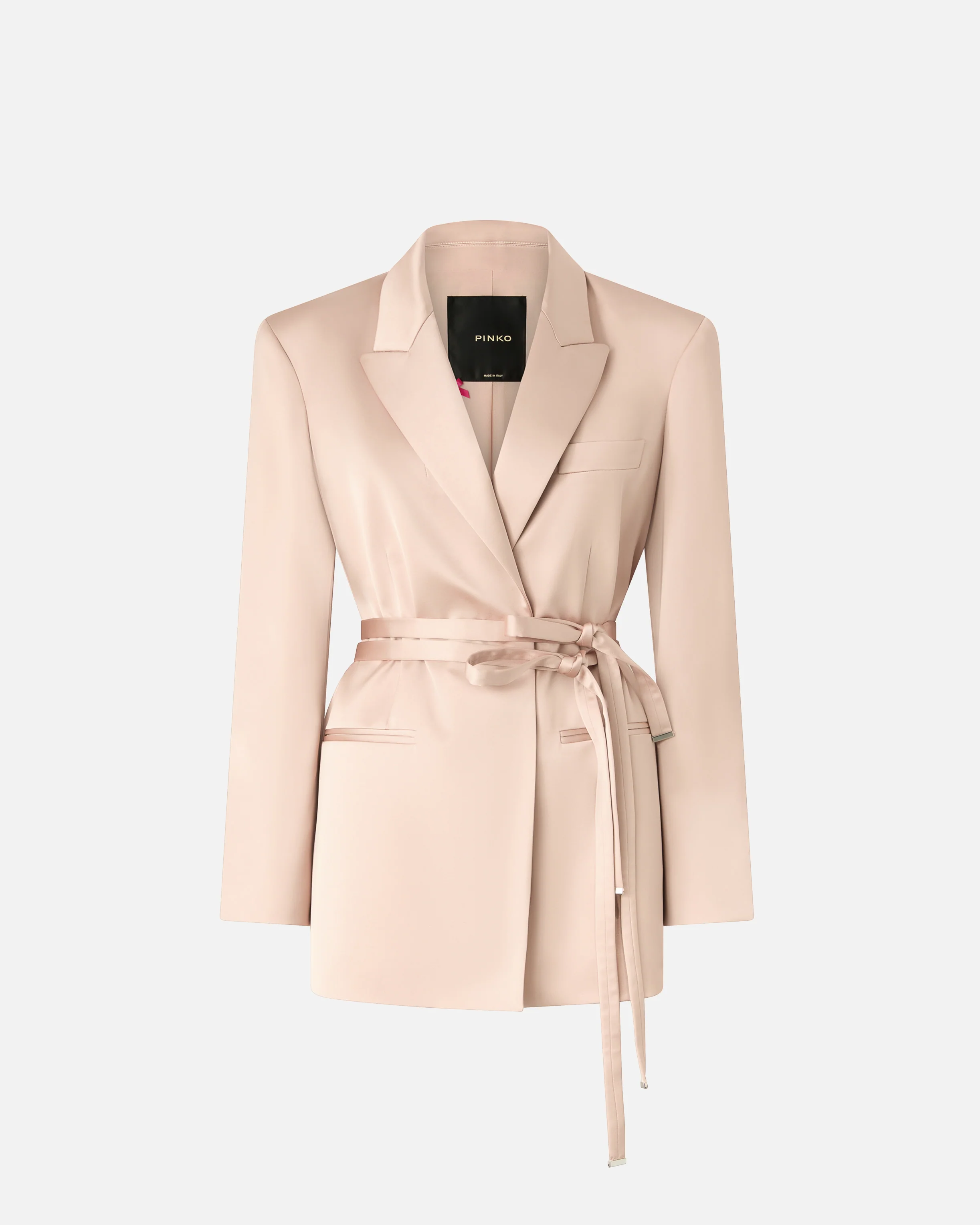 Satin jacket with belt - Image 5