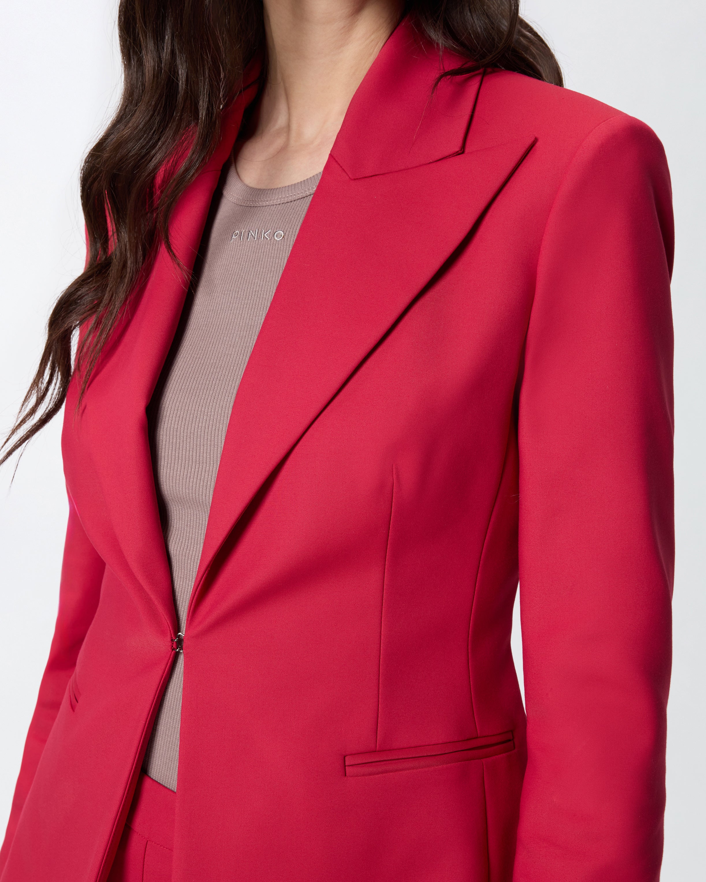 Satin jacket with rear slit - Image 4