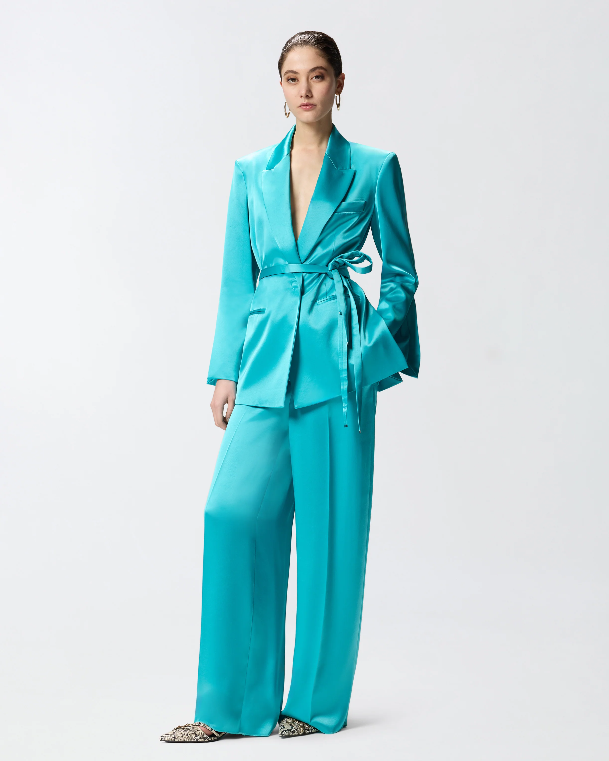 Satin trousers
