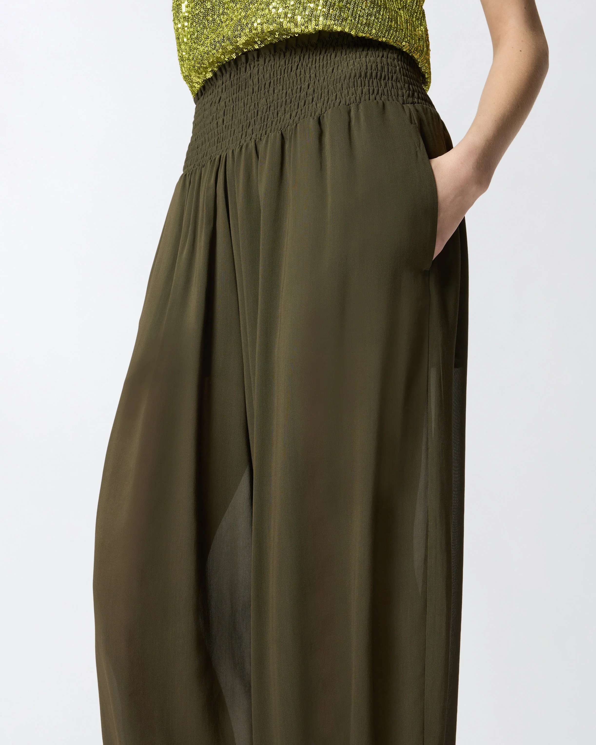 Semi-sheer balloon-fit trousers - Image 4