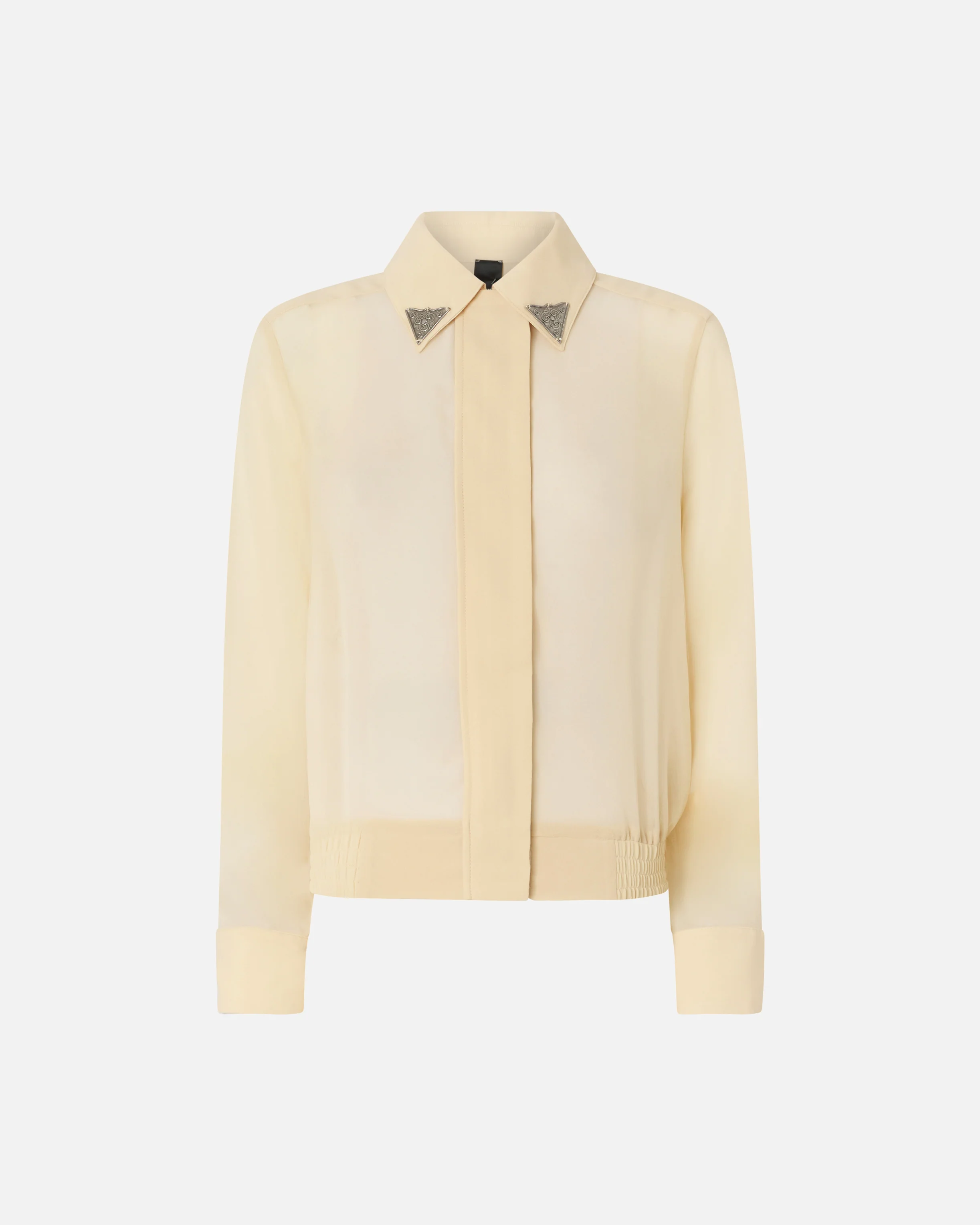 Semi-sheer shirt with metallic details - Image 5