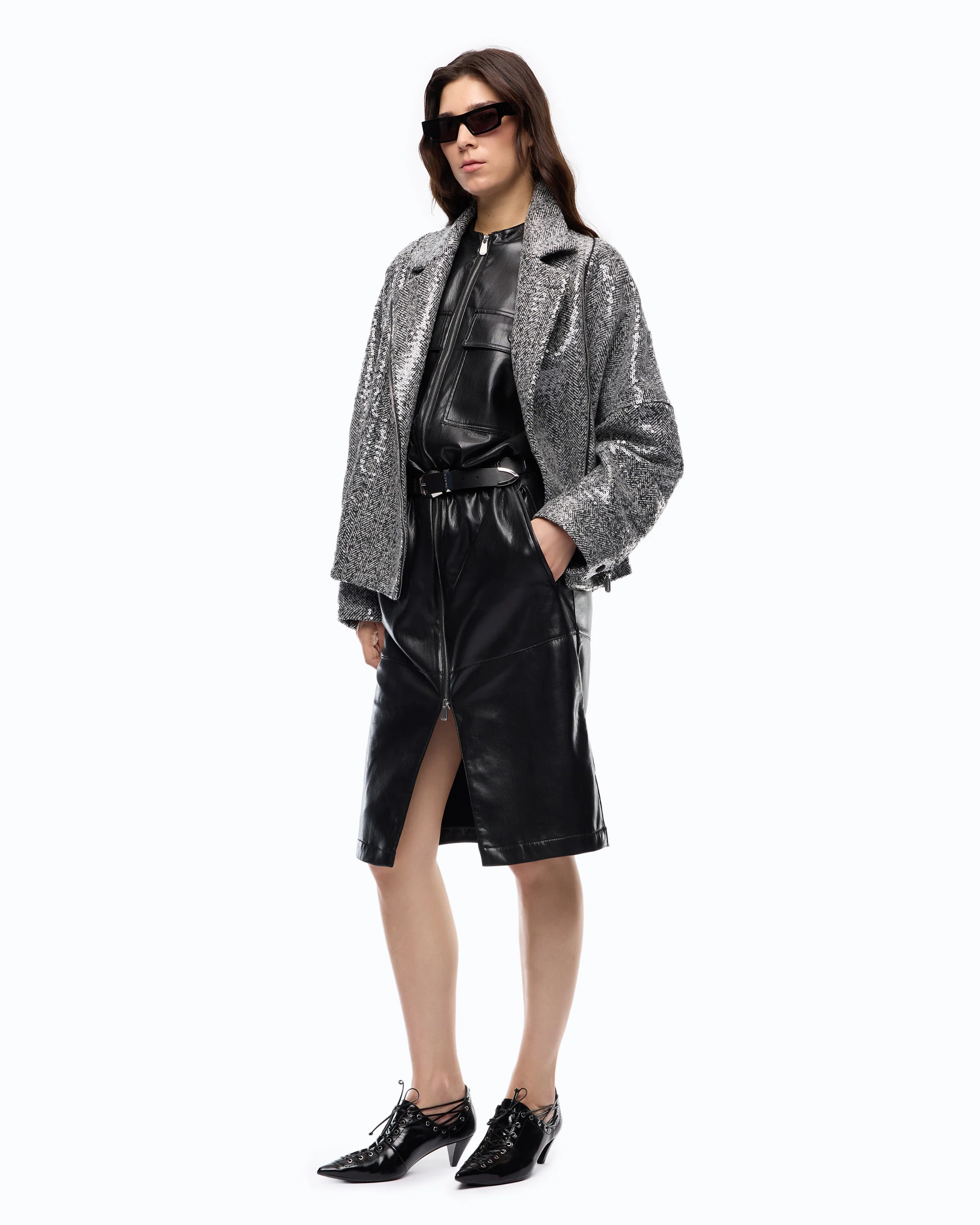 Sequinned pea coat - Image 2