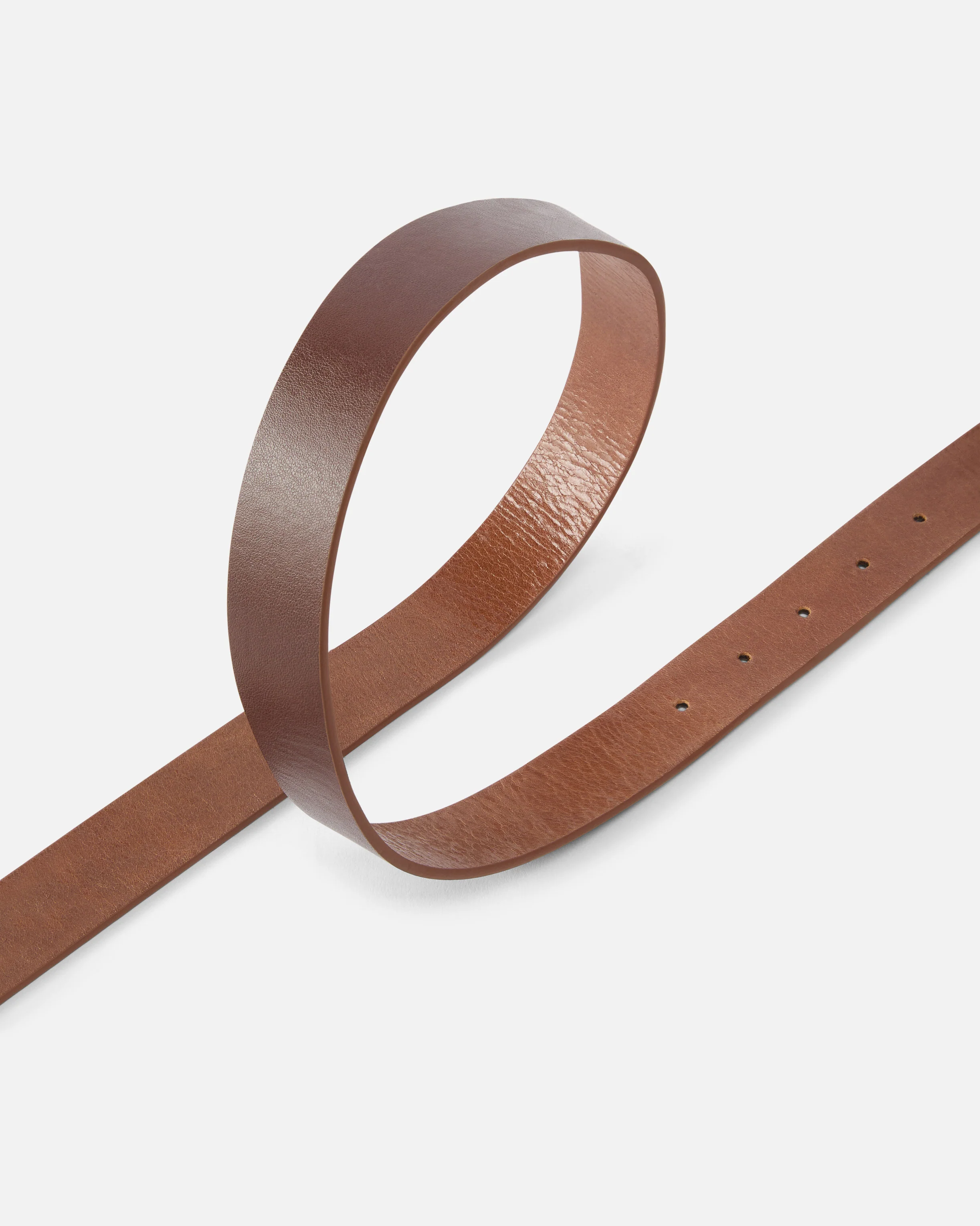 Shiny leather belt with metal loops, 3 cm - Image 4