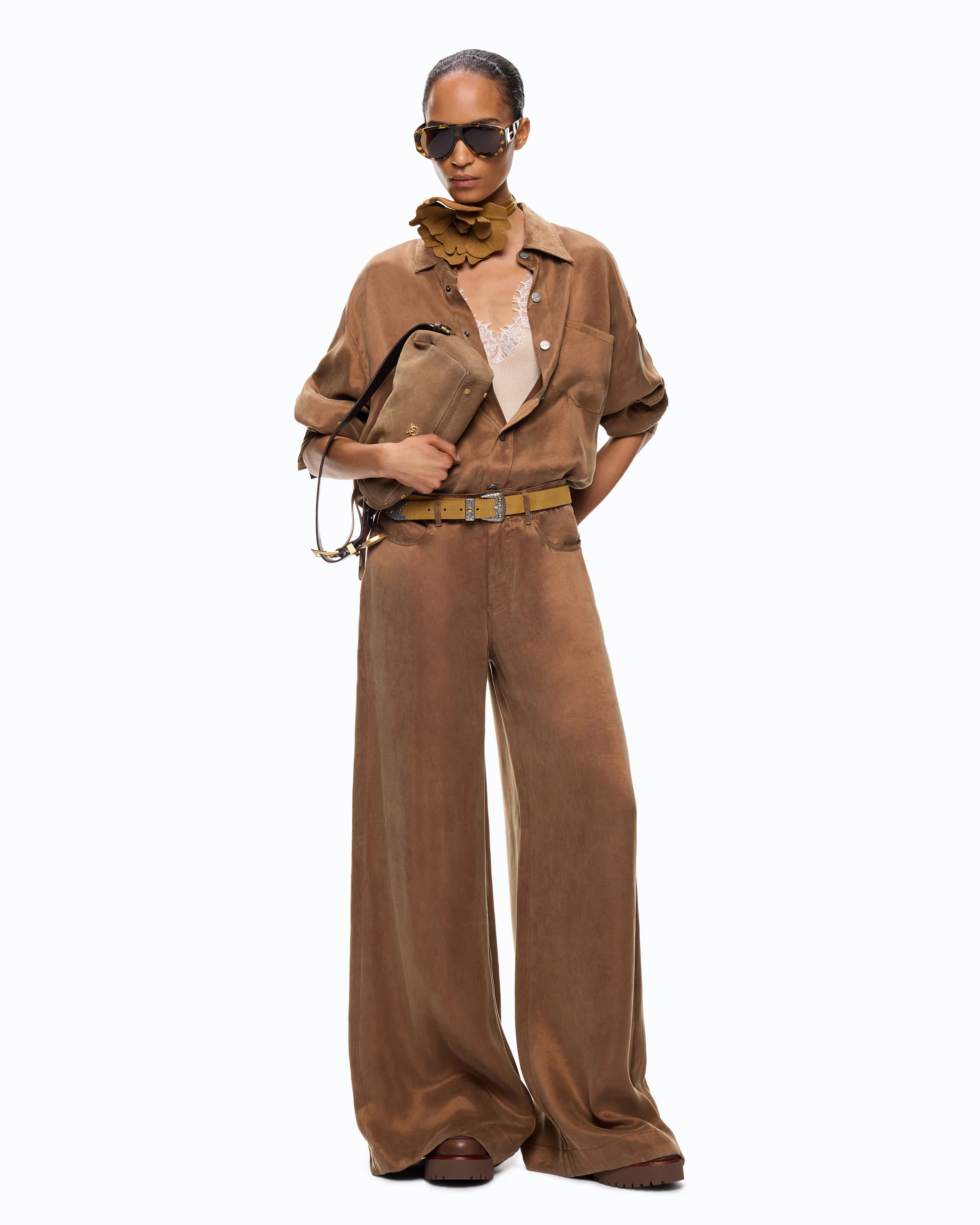 Shirt in peachskin-feel twill - Image 2