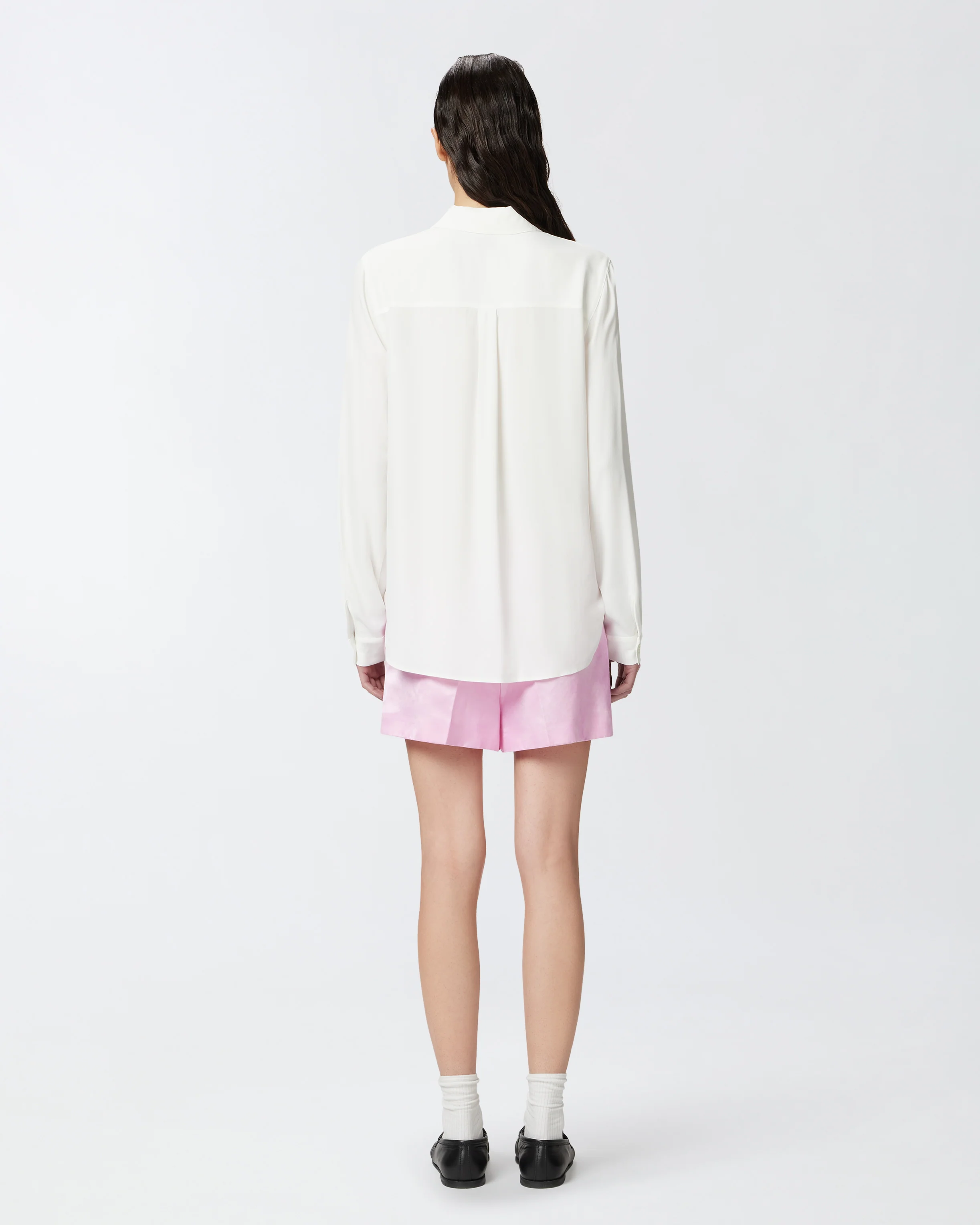 Shirt in silk-blend crepe de Chine - Image 3