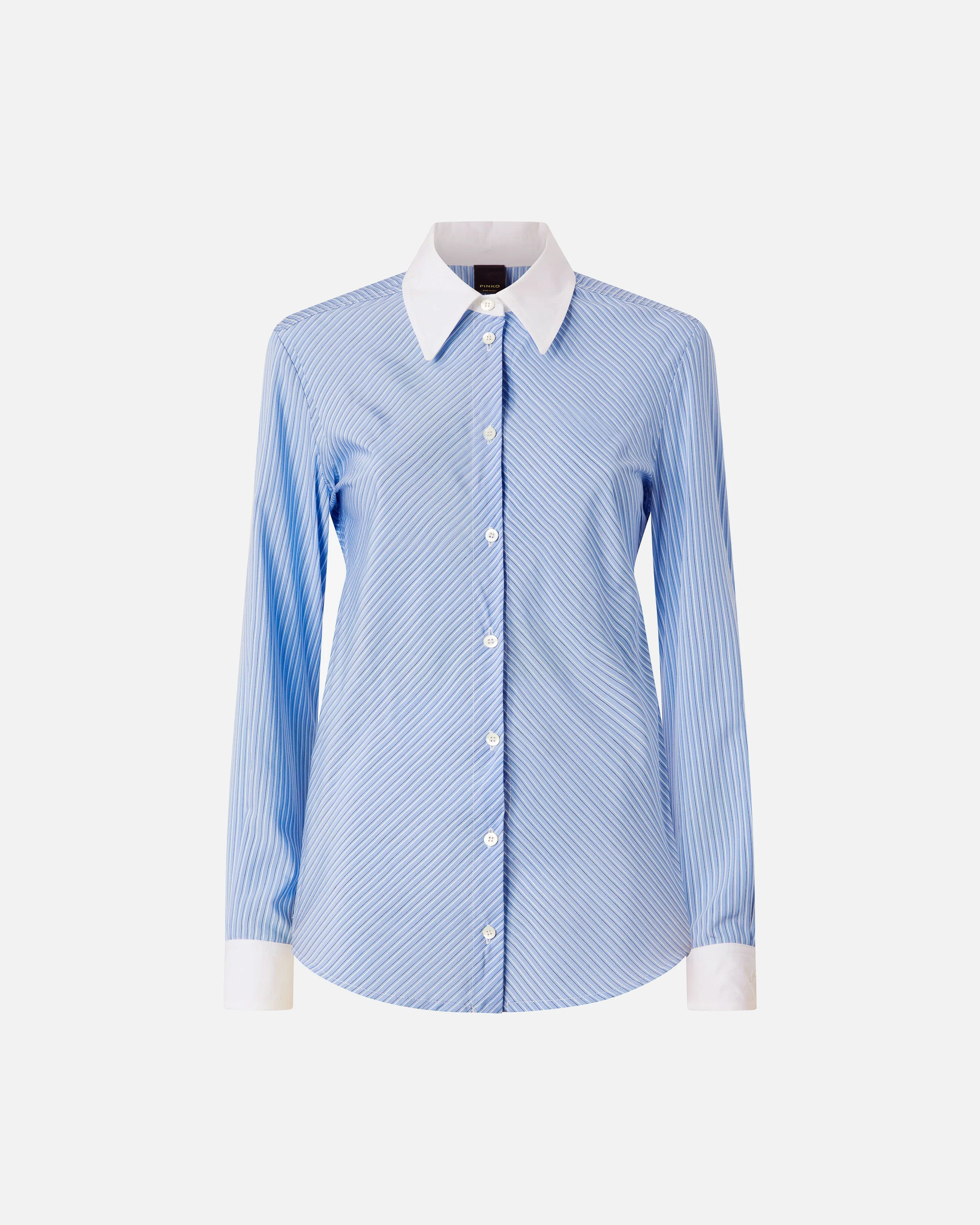 Shirt with contrasting collar and cuffs - Image 5