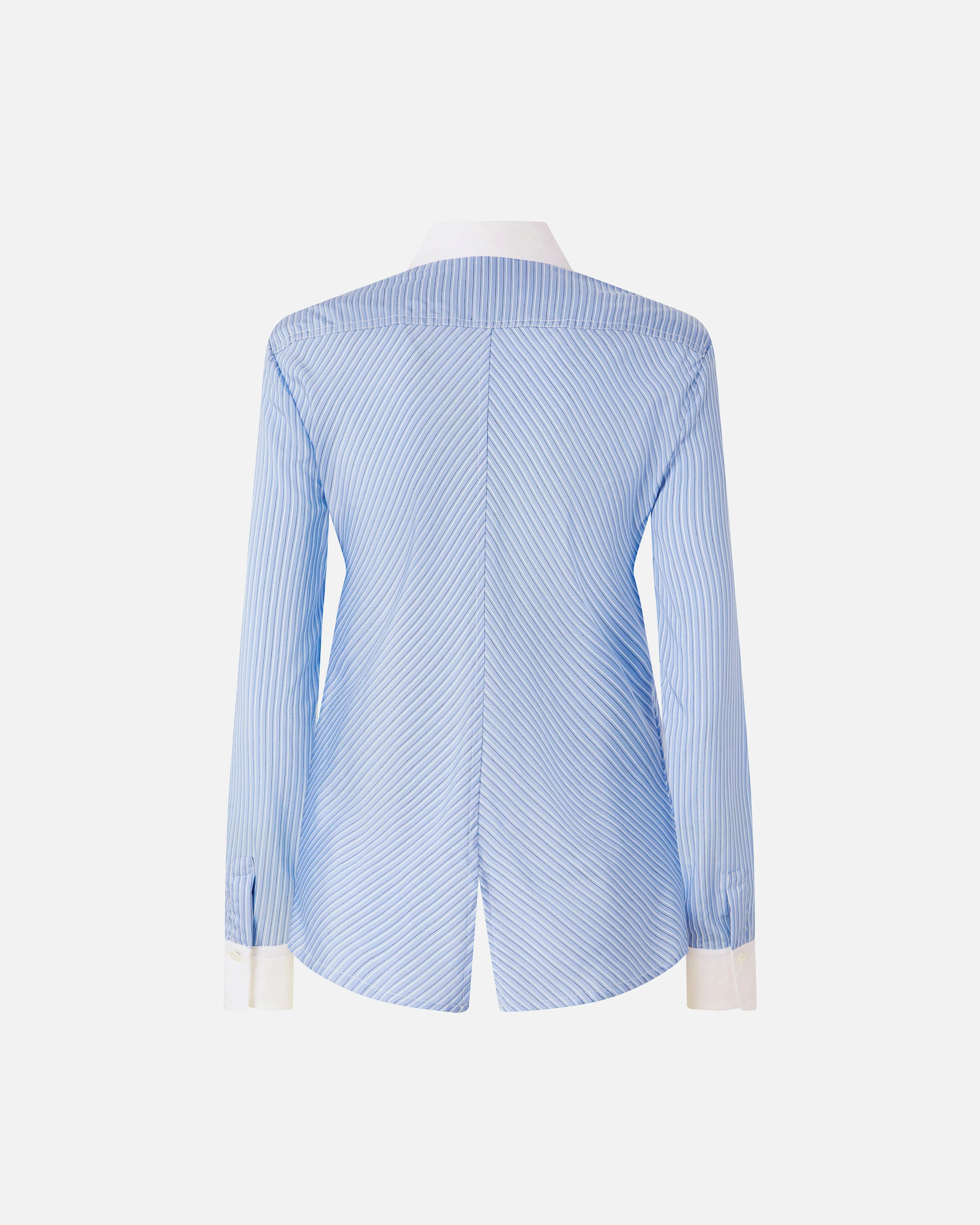 Shirt with contrasting collar and cuffs - Image 6
