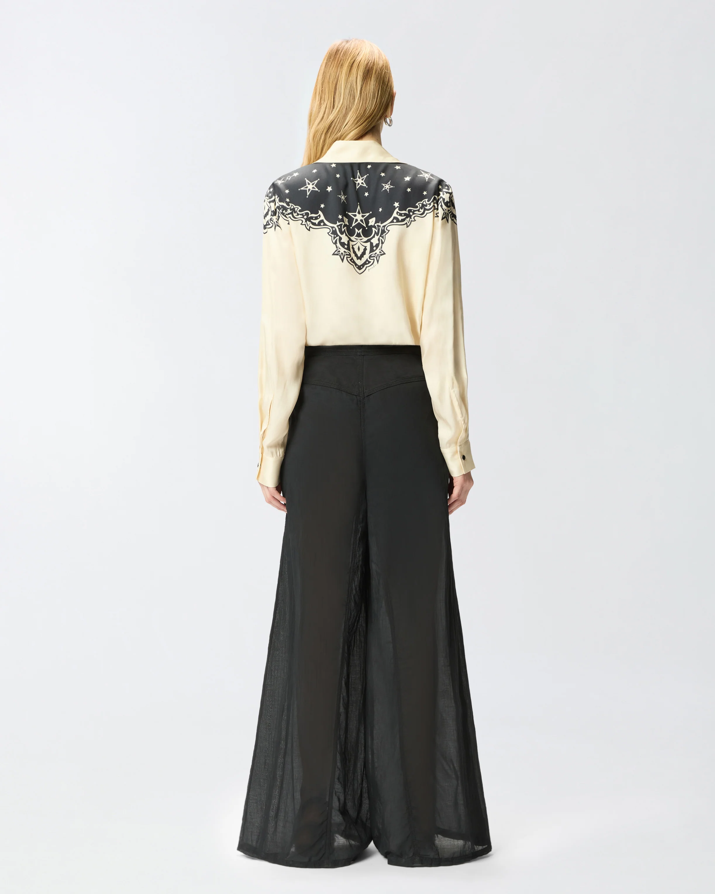 Shirt with placed star print - Image 3