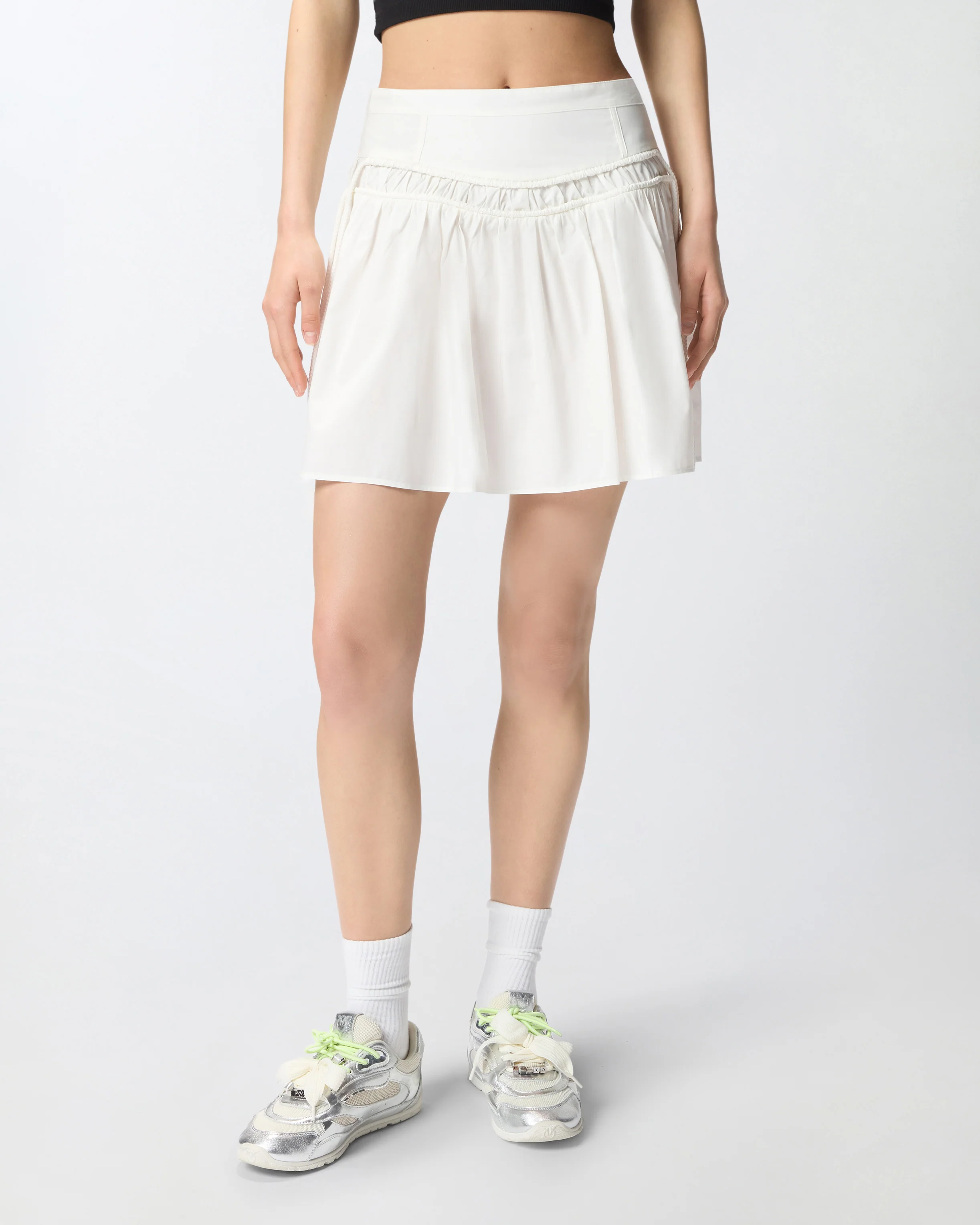 Short skirt with gathering and drawstring - Image 2